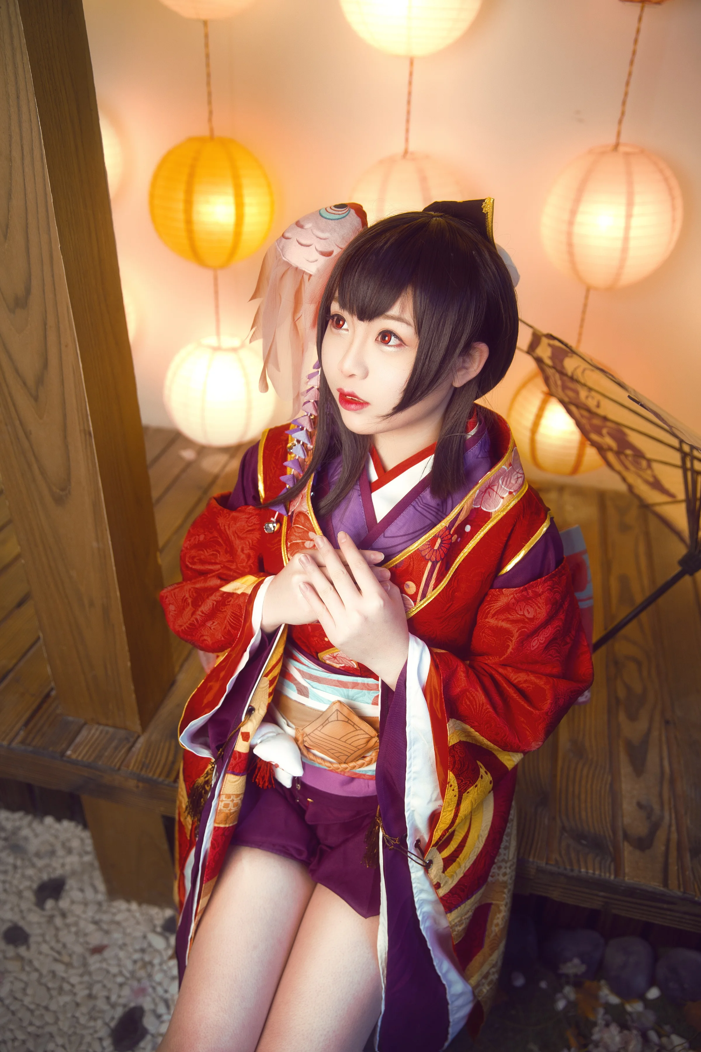 阴阳师神乐COS写真，最喜欢的神乐妹子