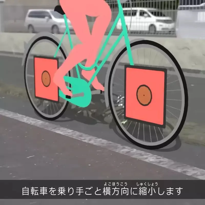 空想發明系列《腳踏車變薄機》一套裝置解決你騎單車在馬路上顯得太礙事的問題｜高清图片集
