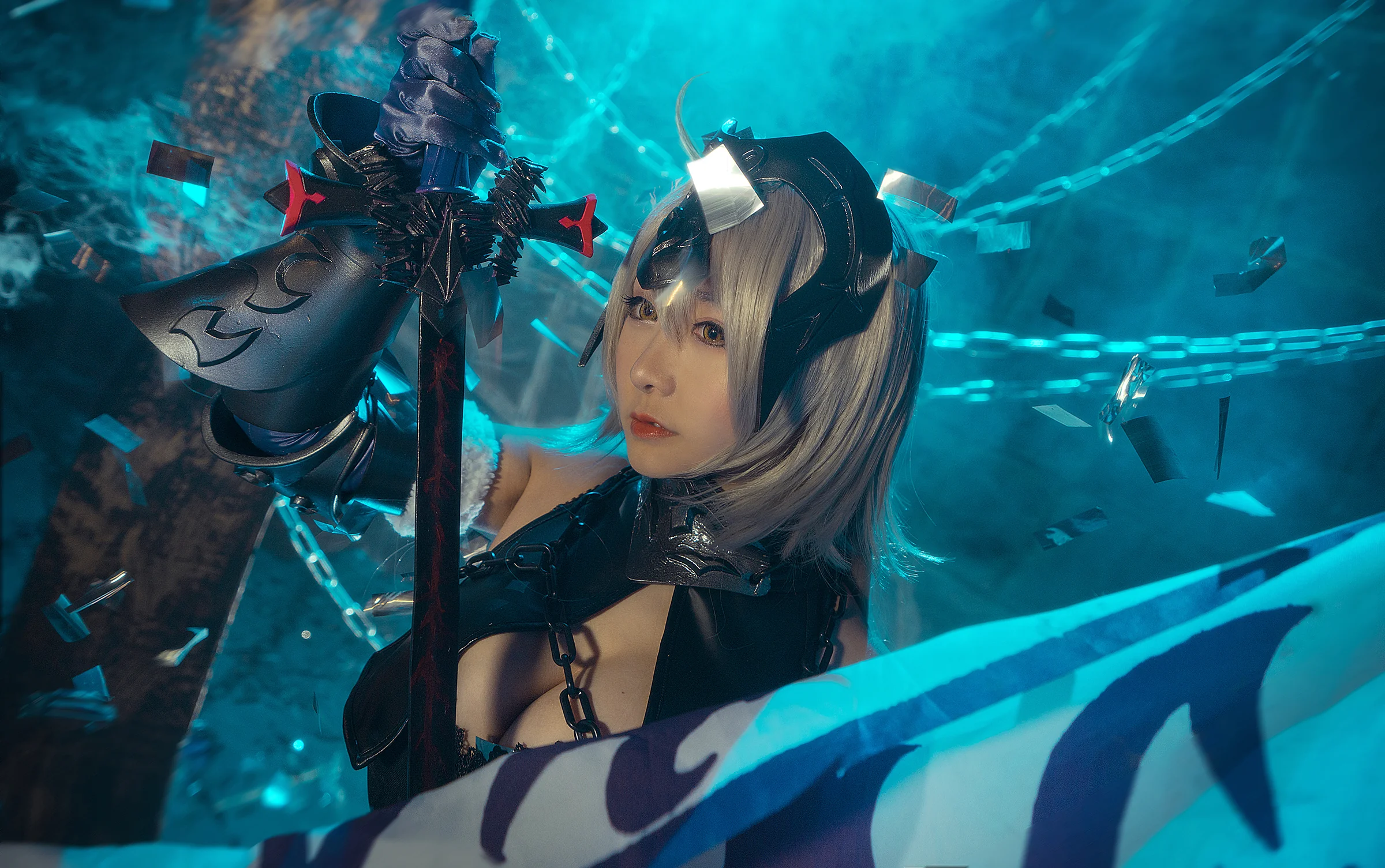 fate/grand order黑贞德COS写真，完成度很高的一套片子