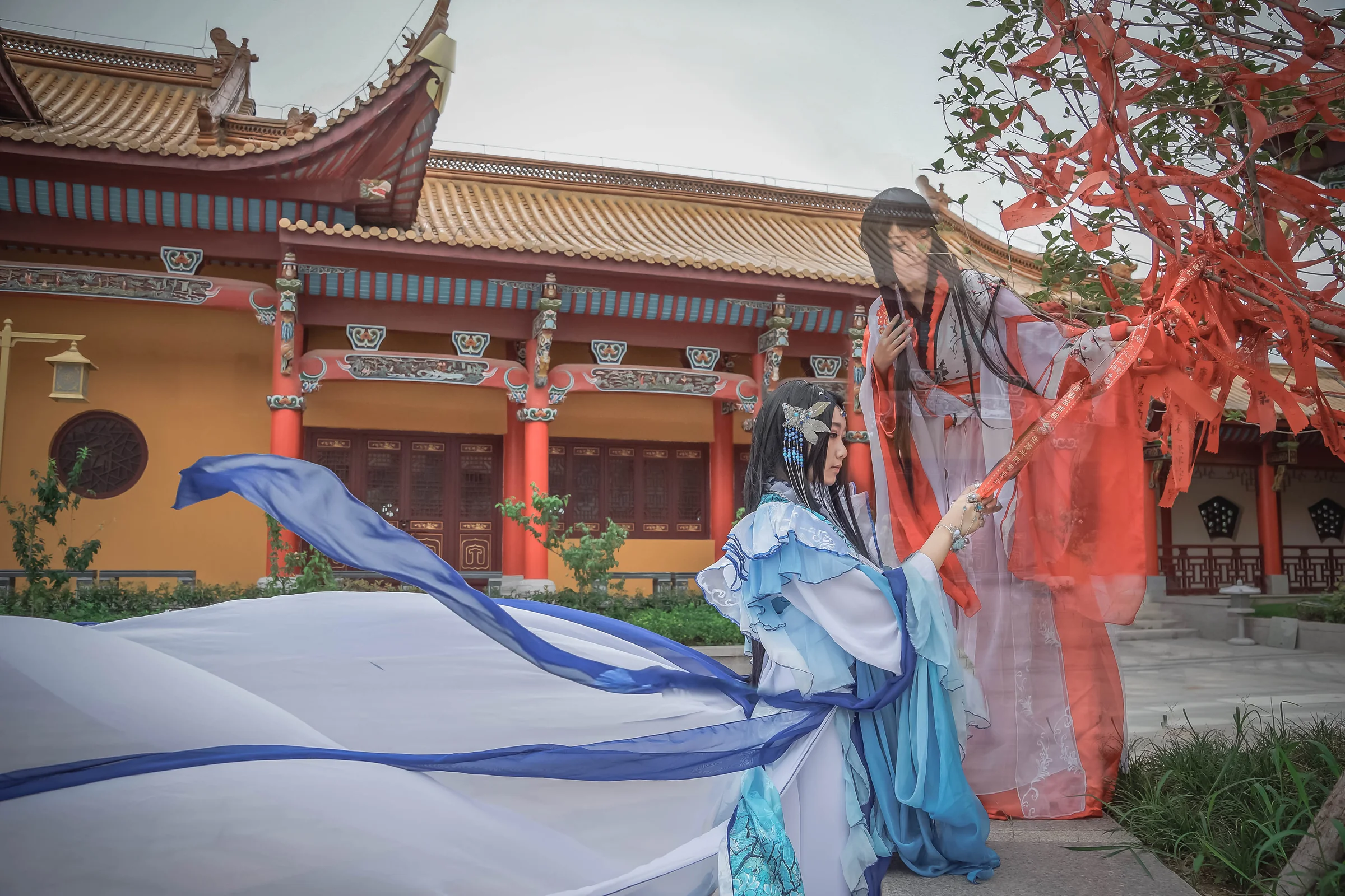 梅花兰花拟人COS写真-溯回
