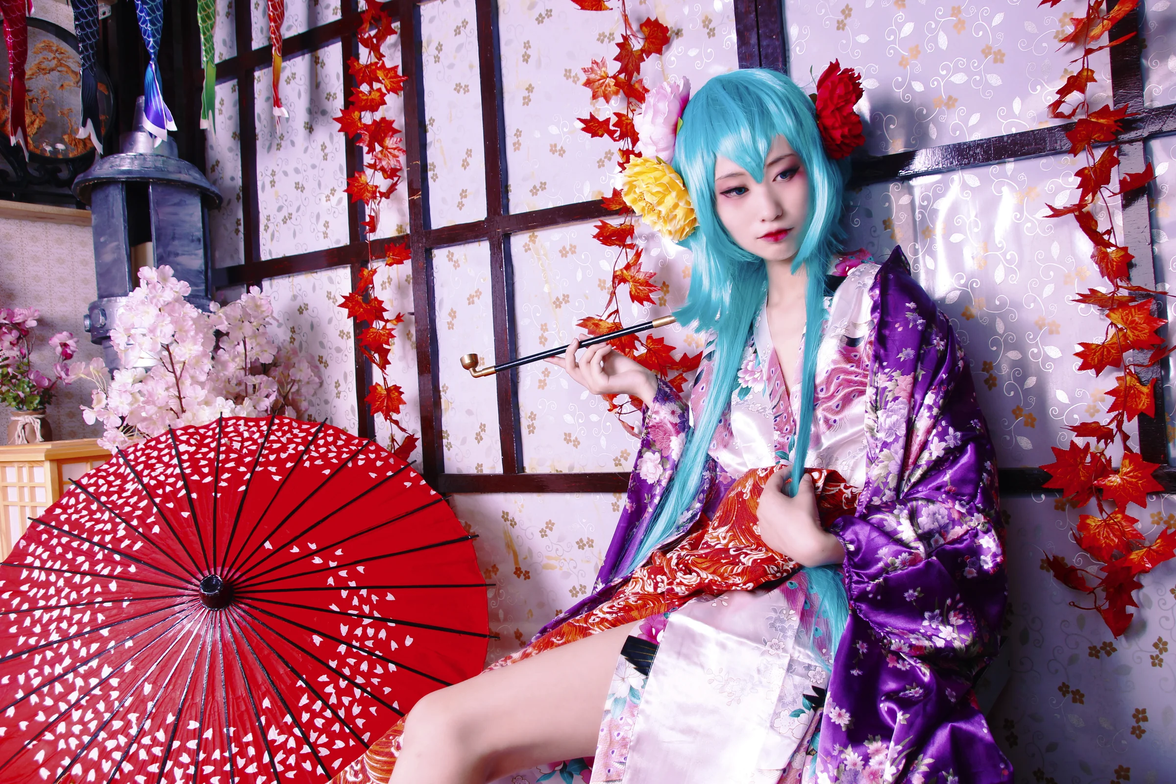 VOCALOID初音未来镜音铃雨梦楼 COS写真