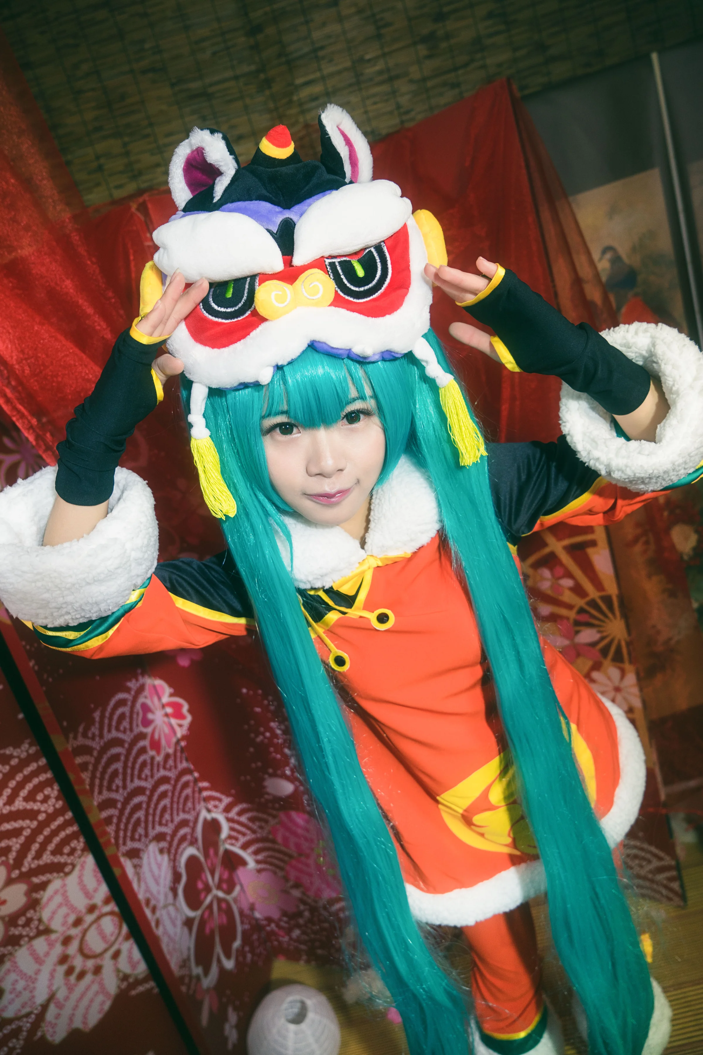 V家初音未来狮子舞COS写真