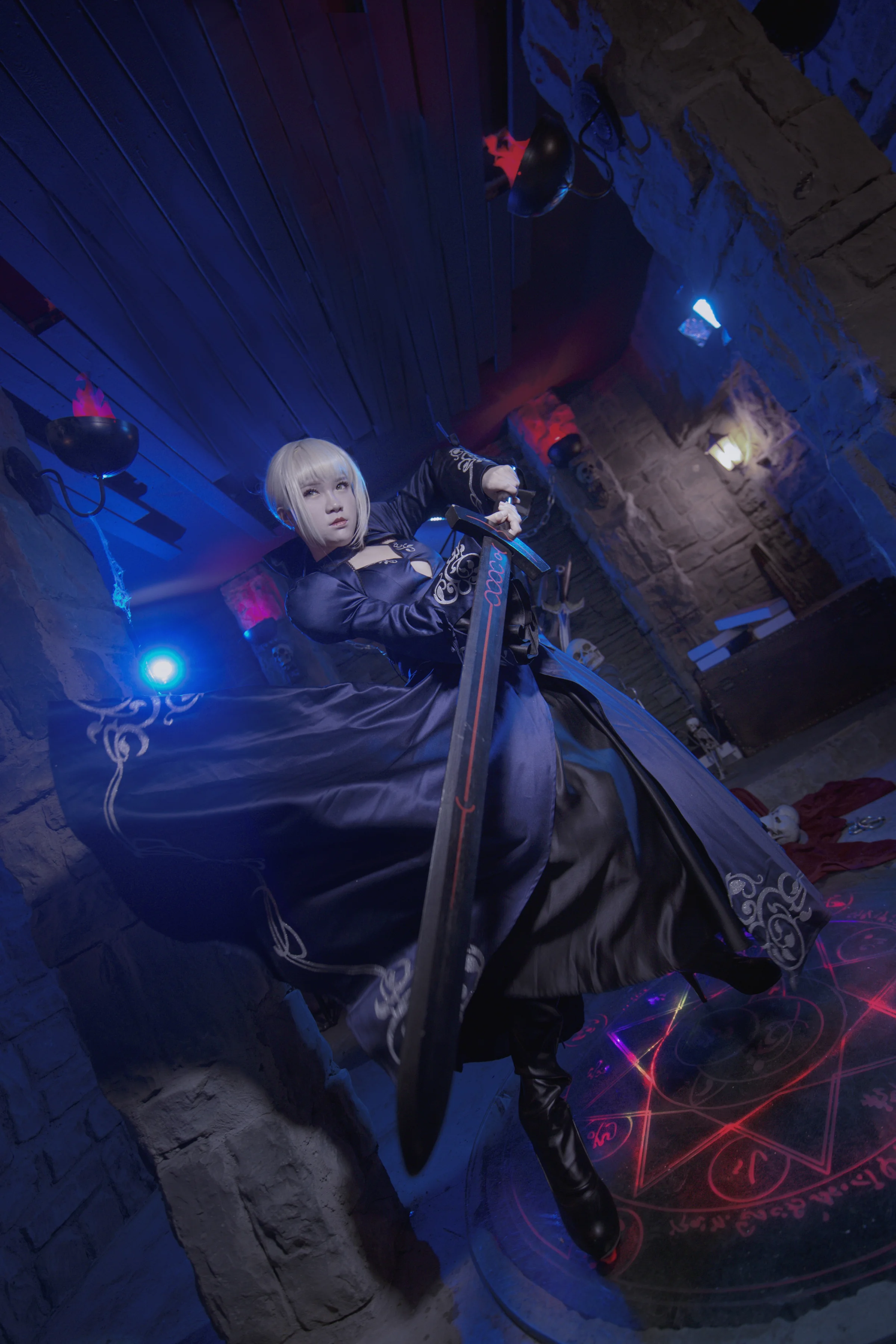 FGO黑saber礼服Ver. COS写真
