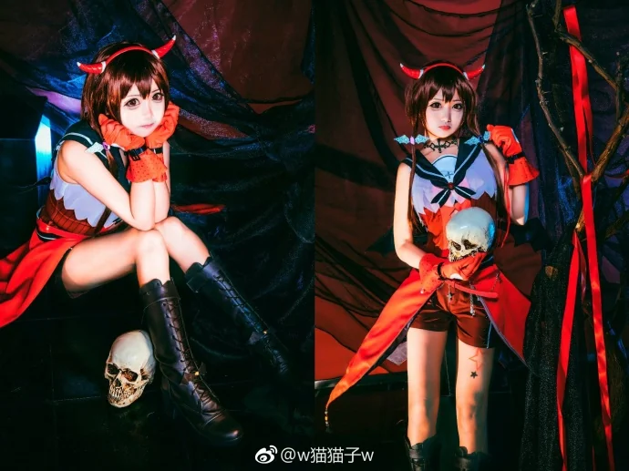 VOCALOID乐正绫恶魔COS写真