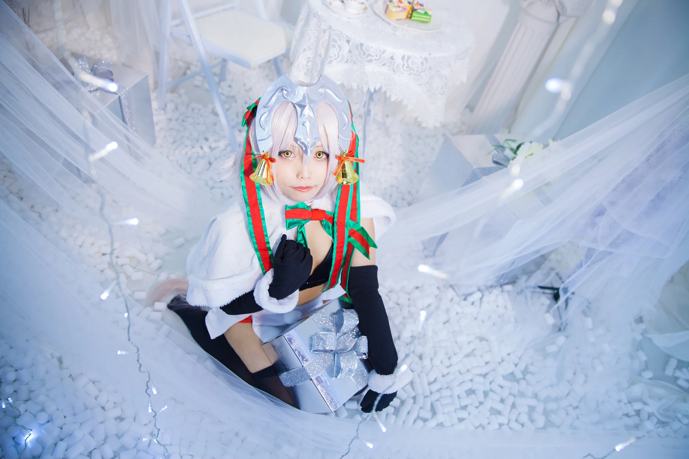 fate grand order 圣诞幼贞德lily COS写真