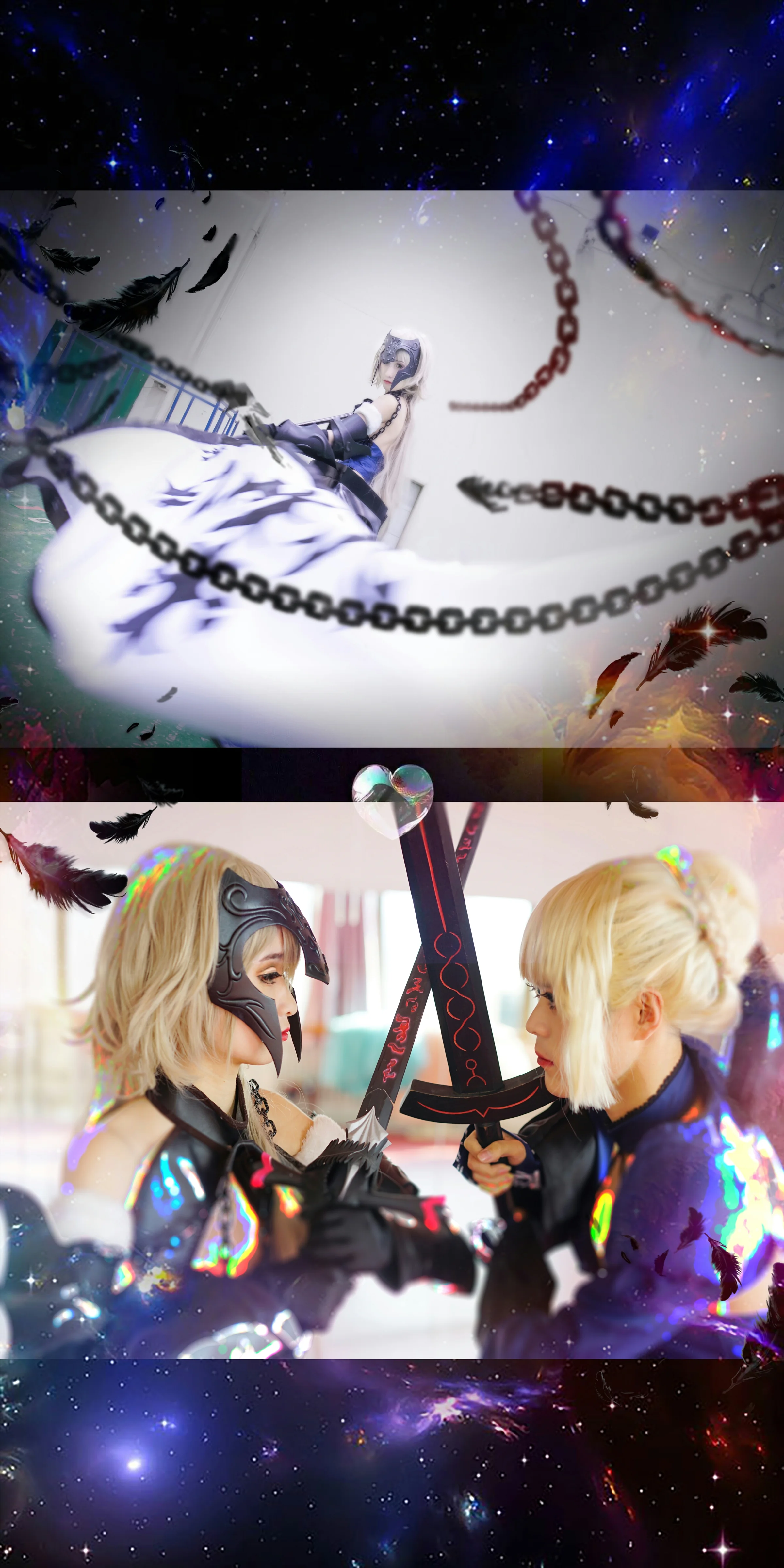 Fate/Grand Order黑贞德满破黑Saber三破COS写真