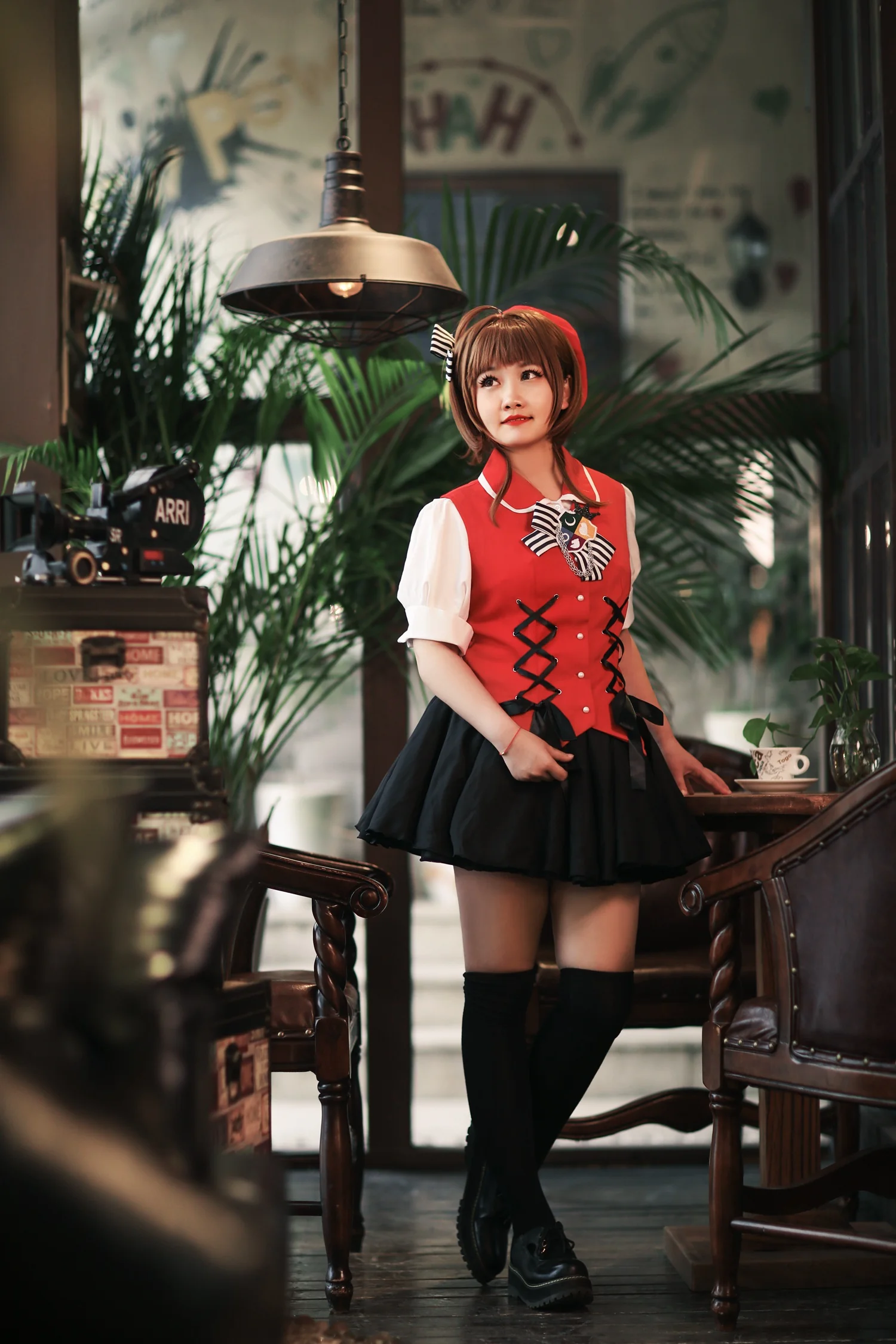 魔卡少女樱 红黑clamp插画樱COS写真