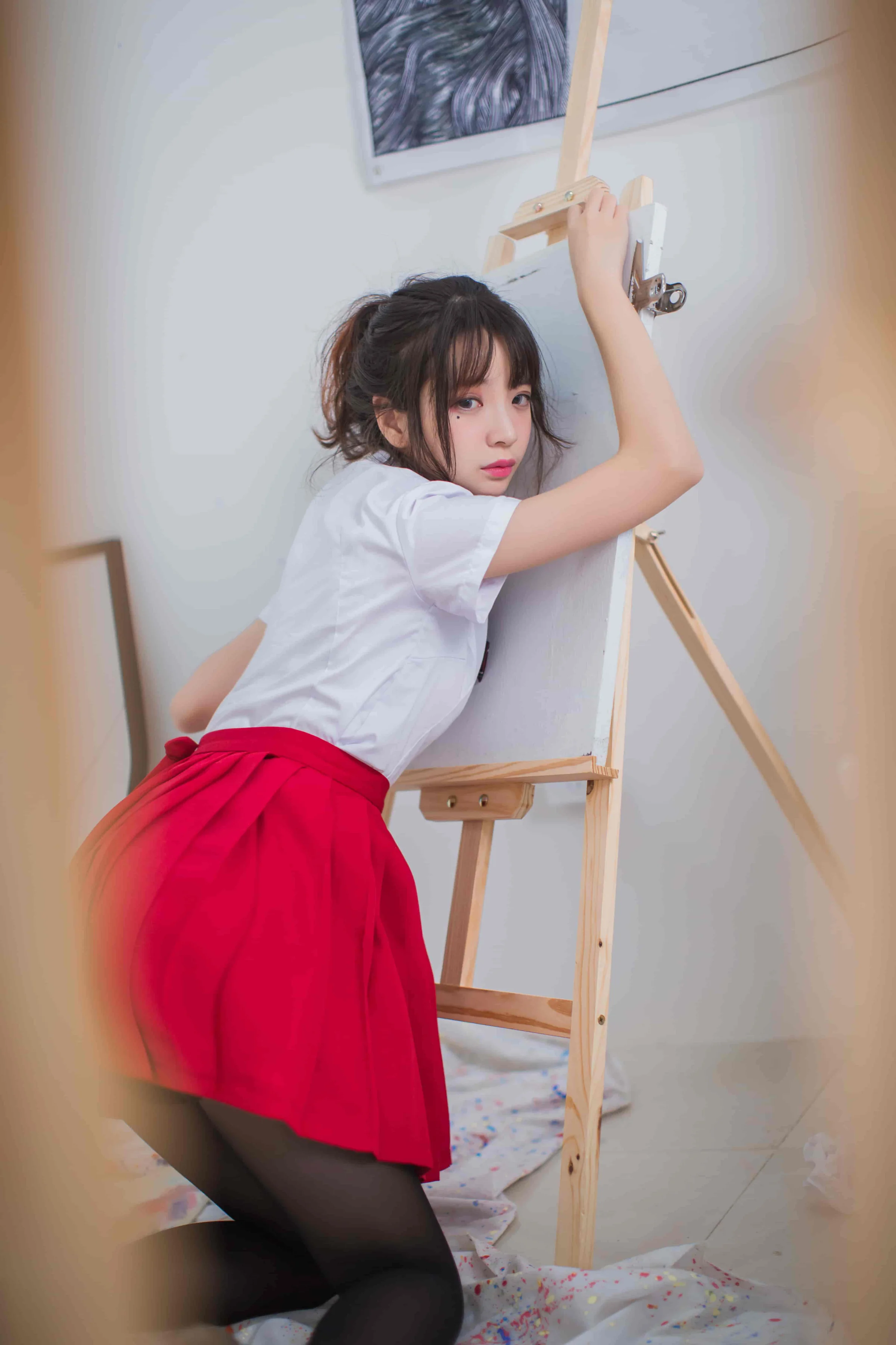 疯猫ss-画室jk[23P-172M]｜高清图片集