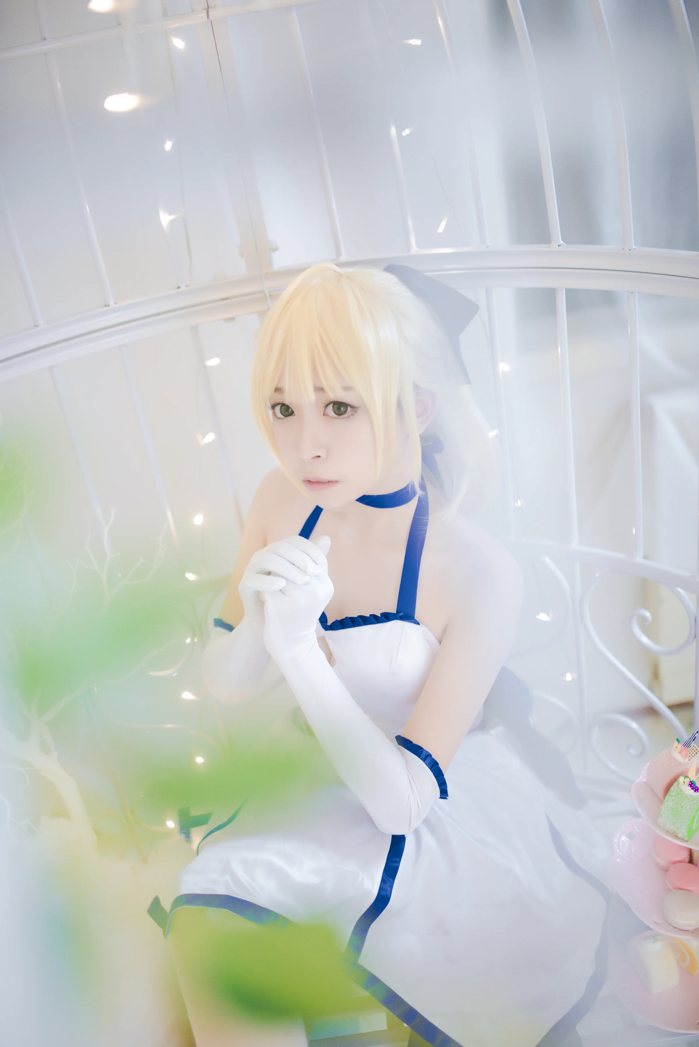型月十年之Saber lily蓝百合礼服COS写真