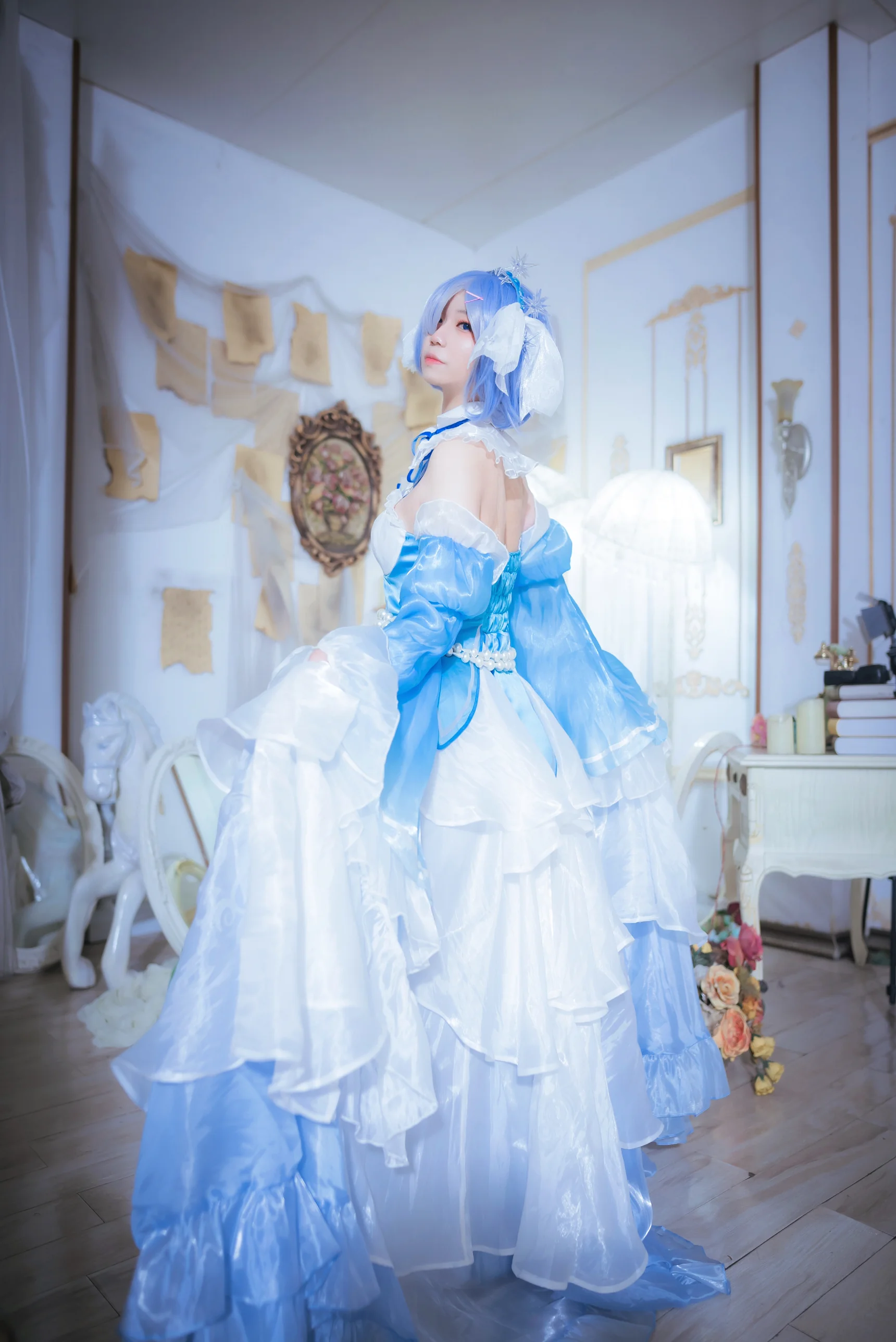 从零开始的异世界蕾姆的冰晶礼服COS写真
