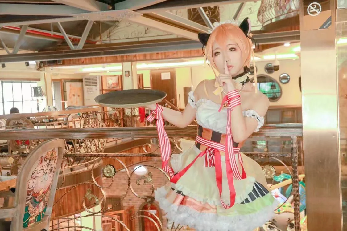 Love Live !凛喵情人节女仆COS写真