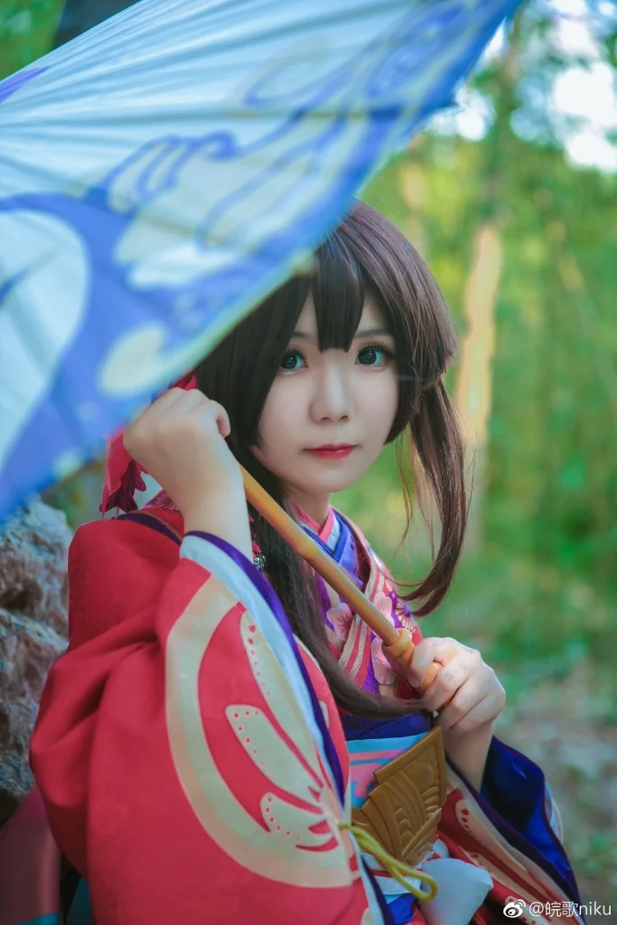 阴阳师神乐COS写真，萌妹子
