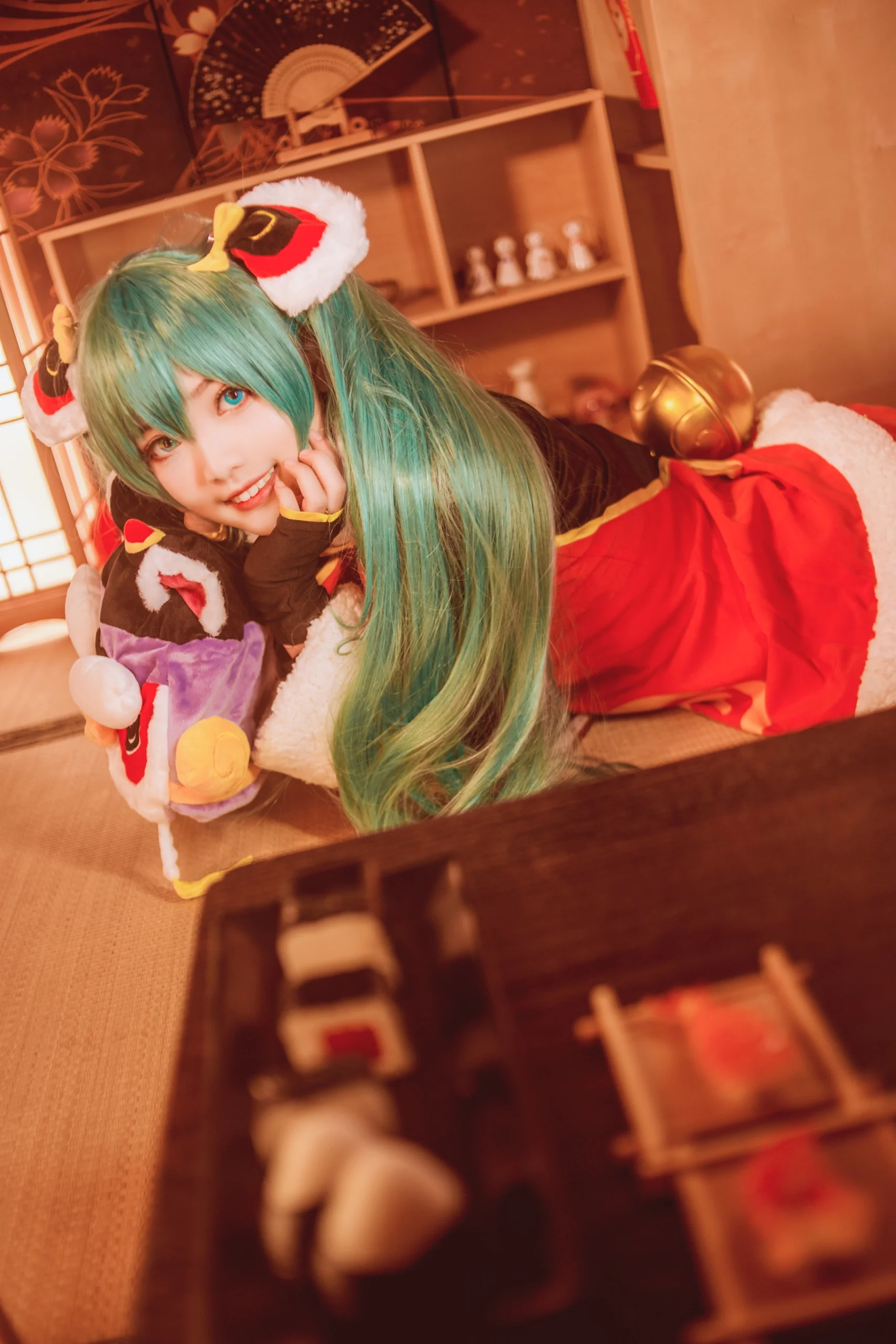 初音未来 新年舞狮COS写真