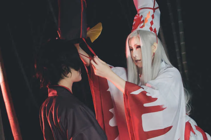 阴阳师鬼使黑白COS写真