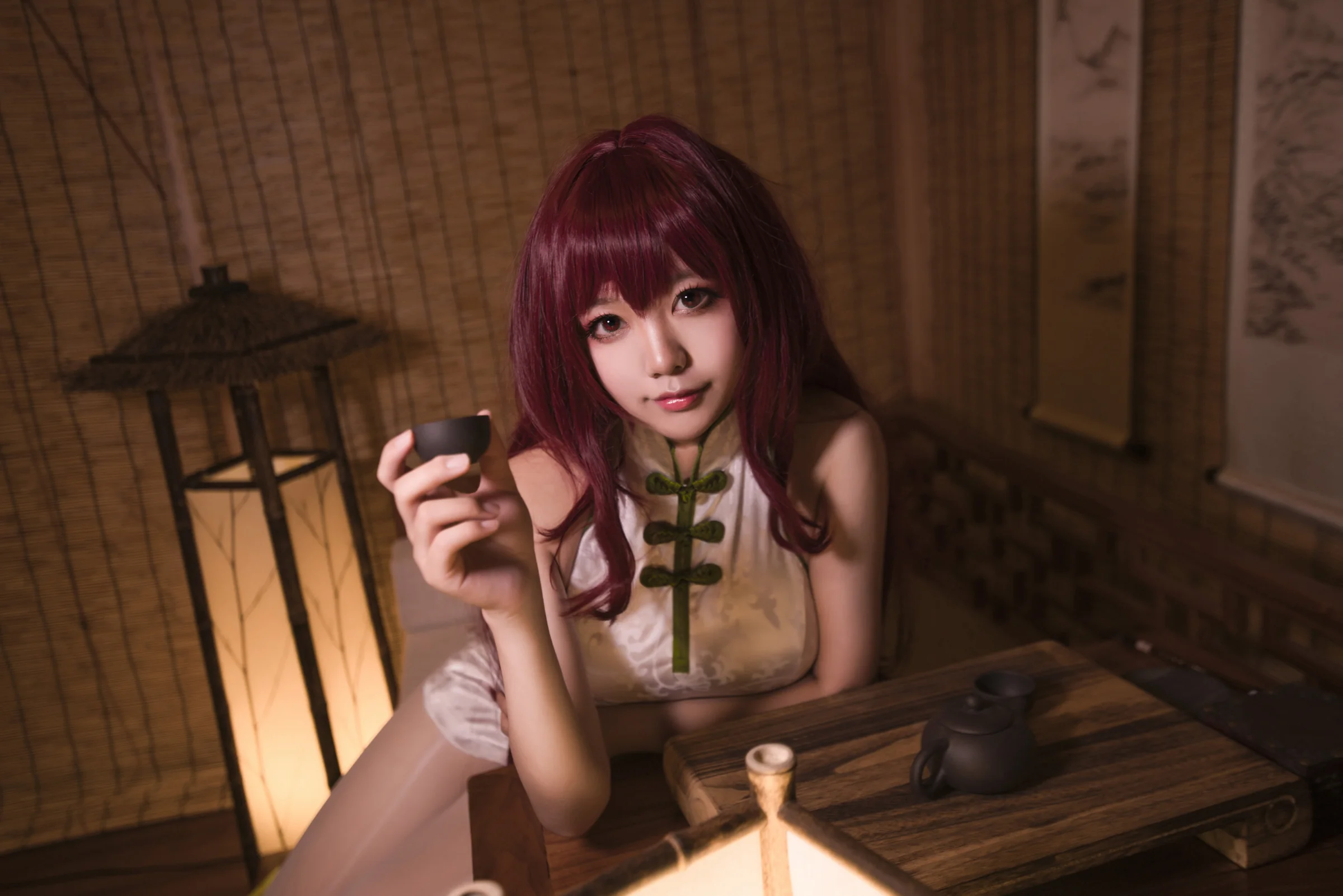 Fate/EXTELLA LINK斯卡哈旗袍COS写真