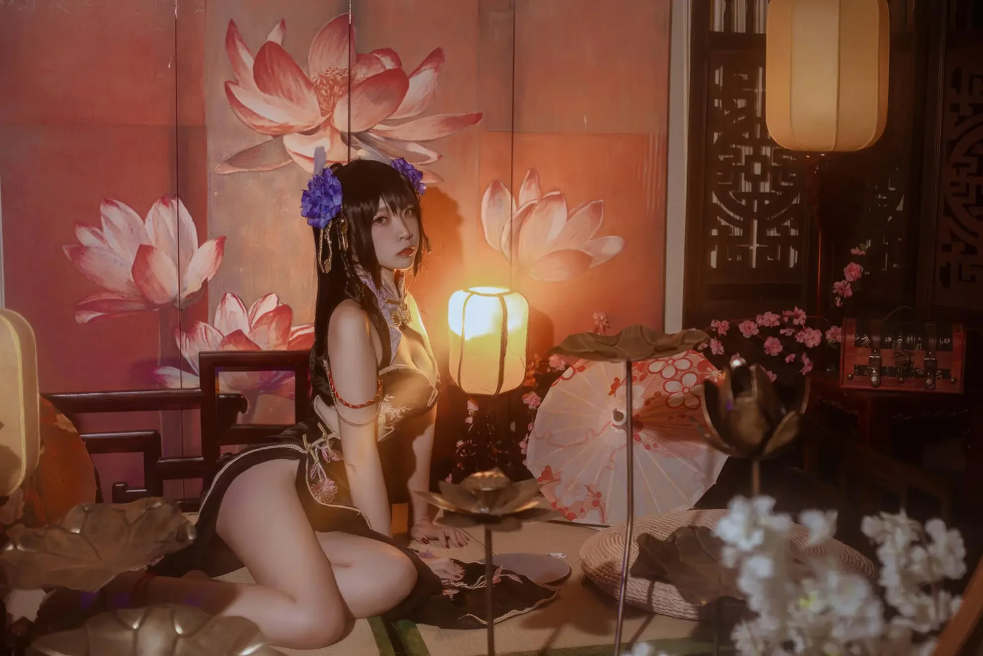 二佐Nisa – 碧蓝航线 比叡鲟旗袍｜高清图片集