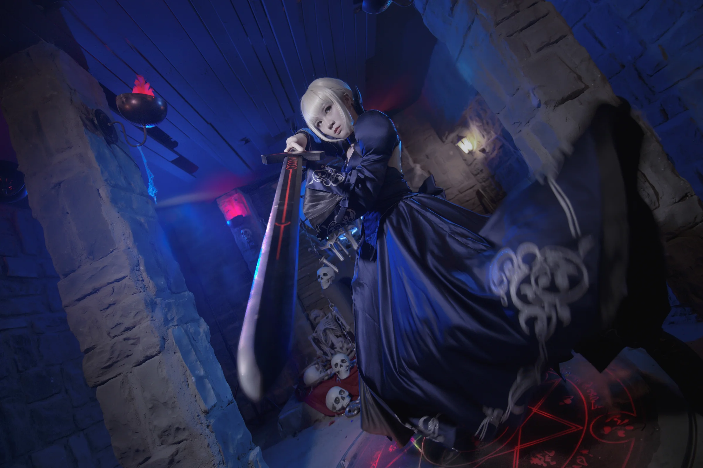 FGO黑saber礼服Ver. COS写真