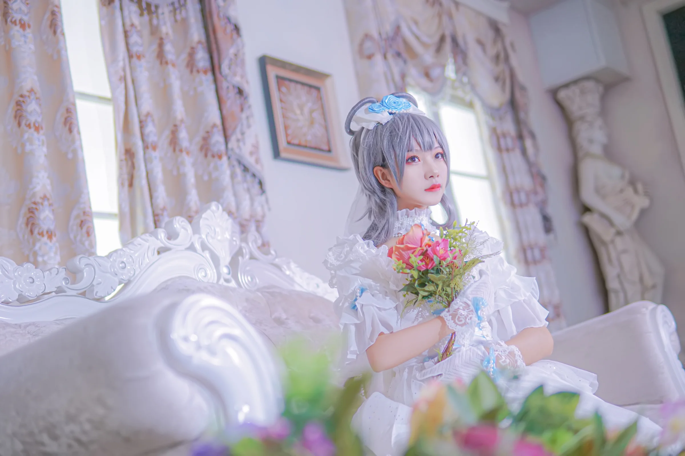 洛天依蔷薇花嫁COS写真
