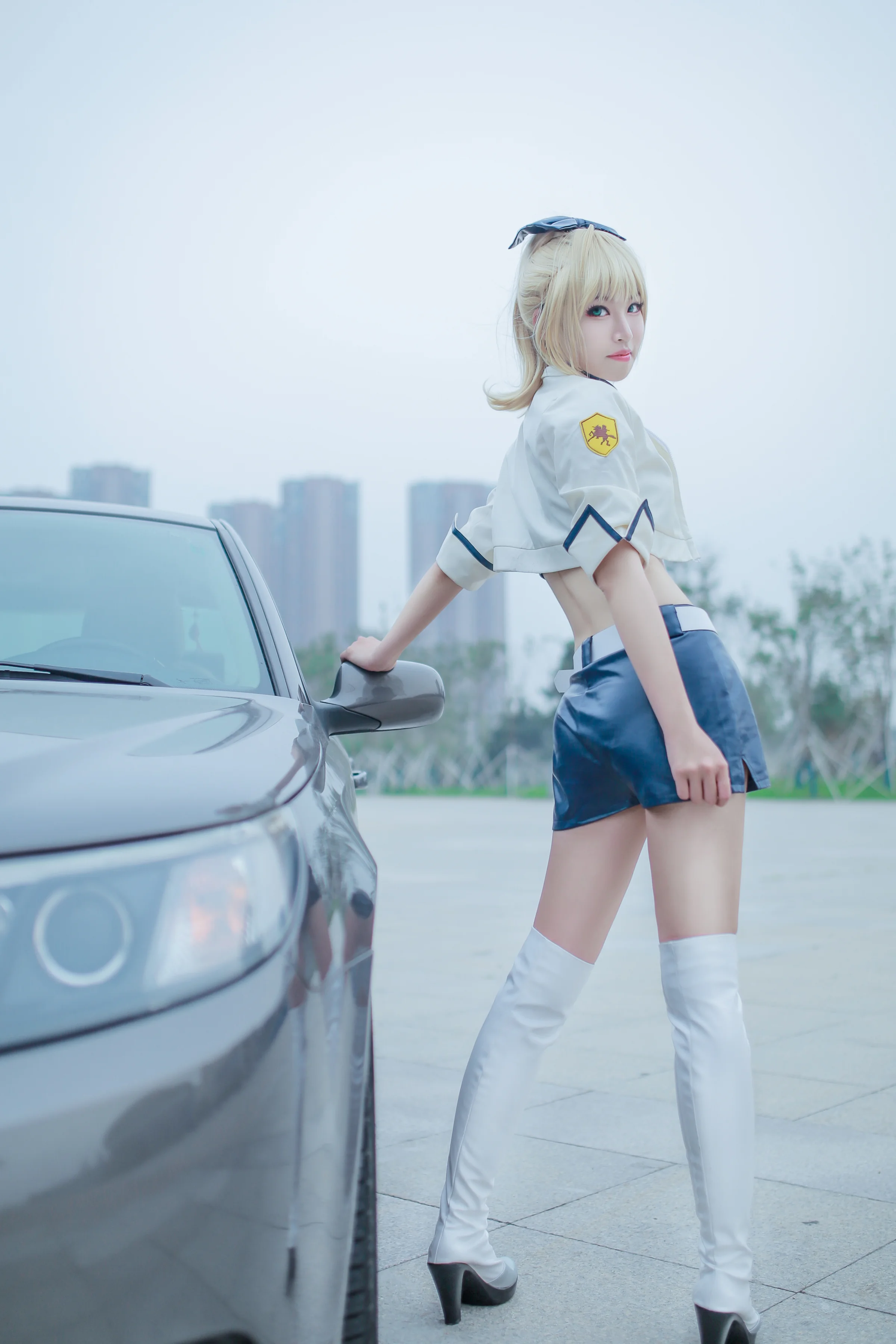 fate saber 赛车娘COS写真