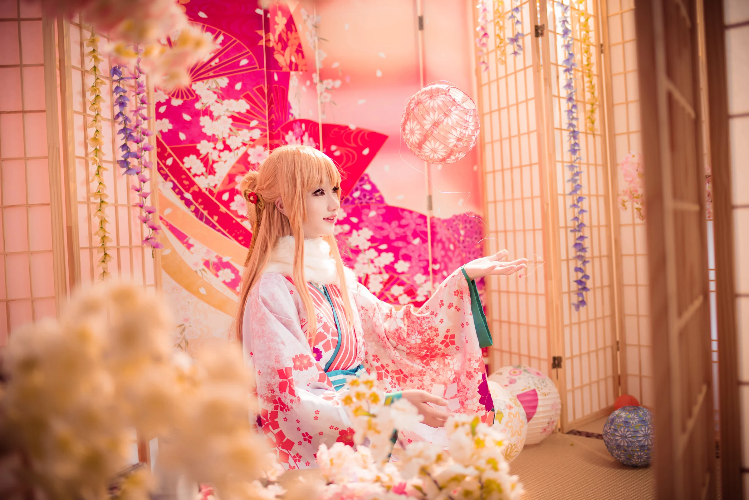 刀剑神域亚丝娜和服COS写真