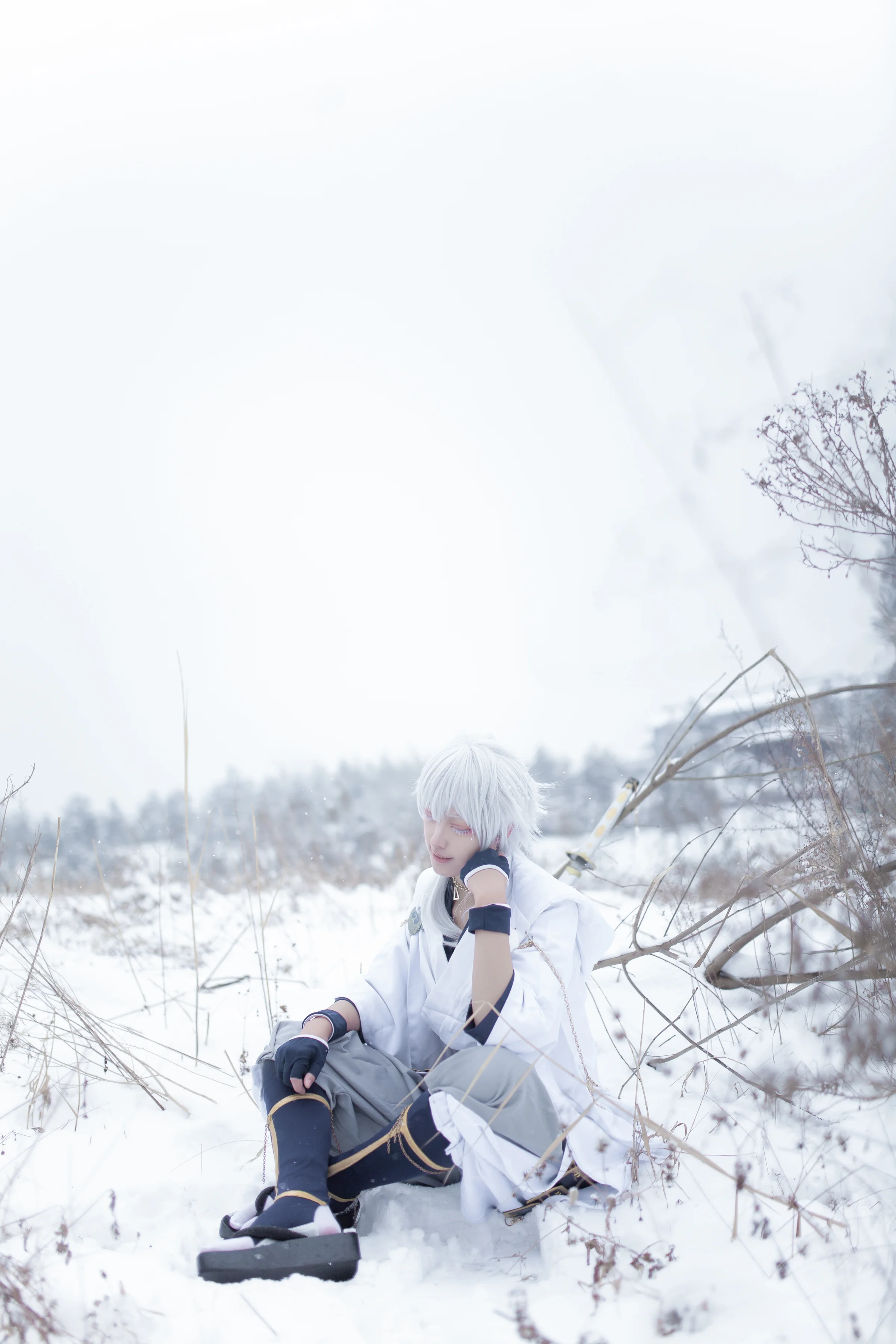 刀剑乱舞 雪景鹤球COS写真