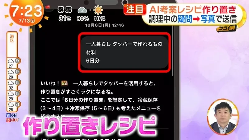 《做菜問ＡＩ》可以幫忙解決什麼煩惱呢？日本人想出這麼多種的用法｜高清图片集