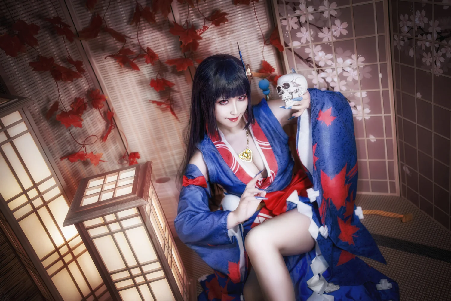 阴阳师 鬼女红叶未觉醒COS写真