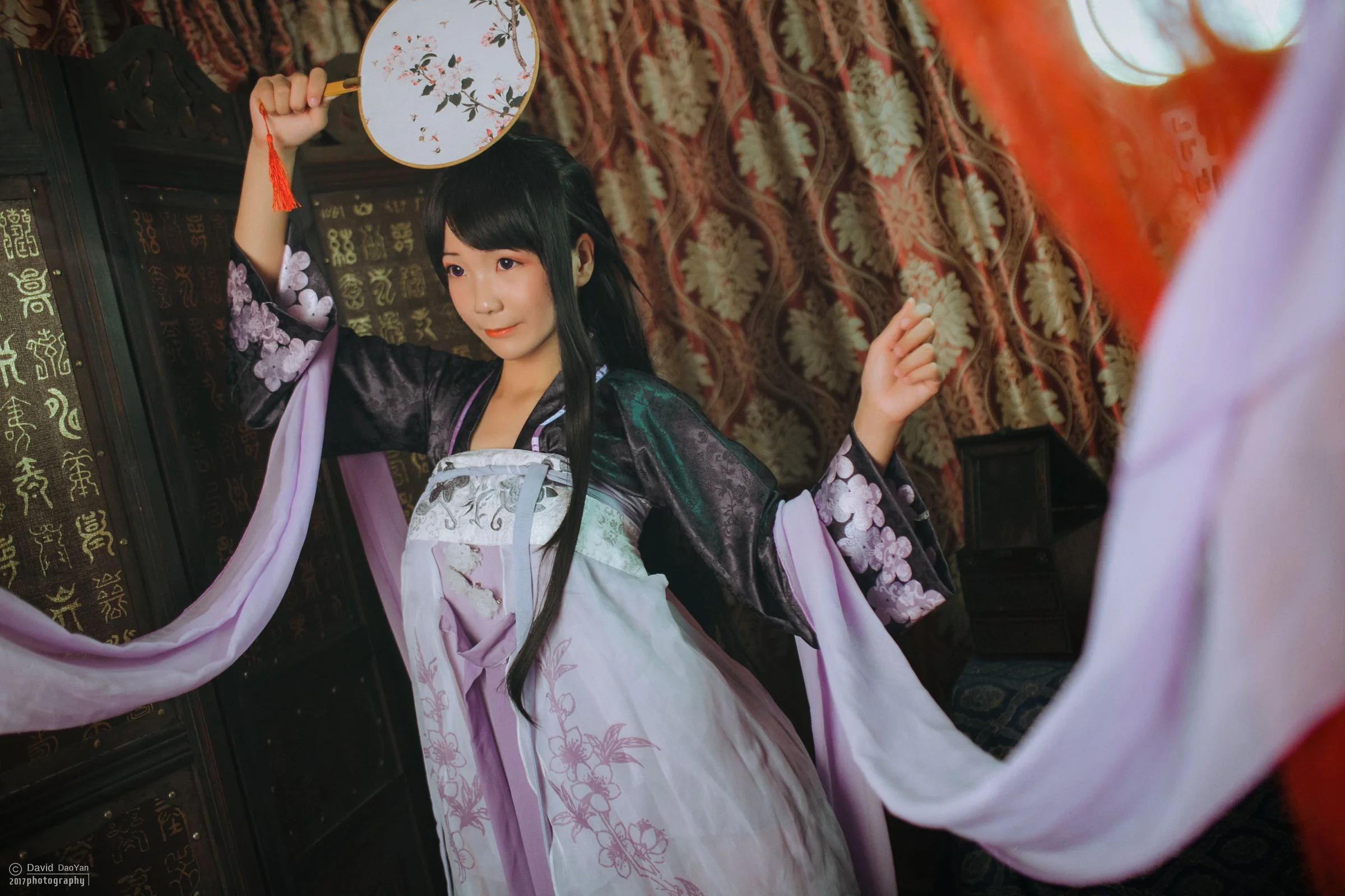 剑网三万花同人汉服襦裙COS写真