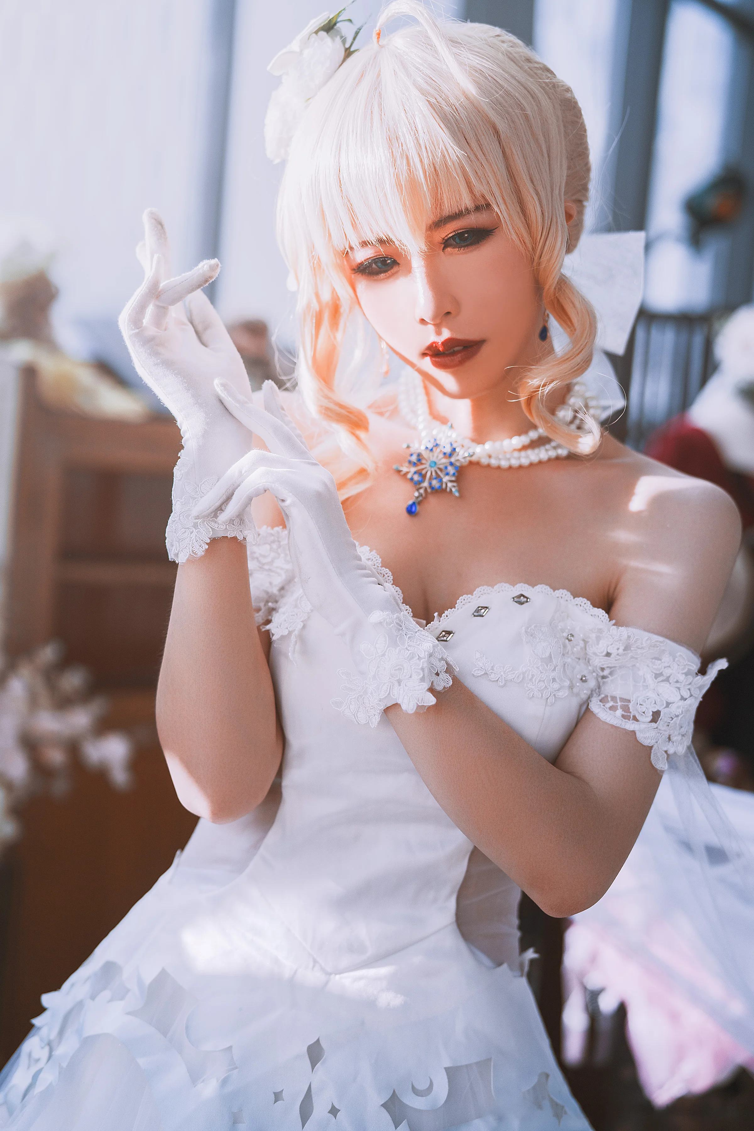 《fate》saber阿瓦隆COS写真