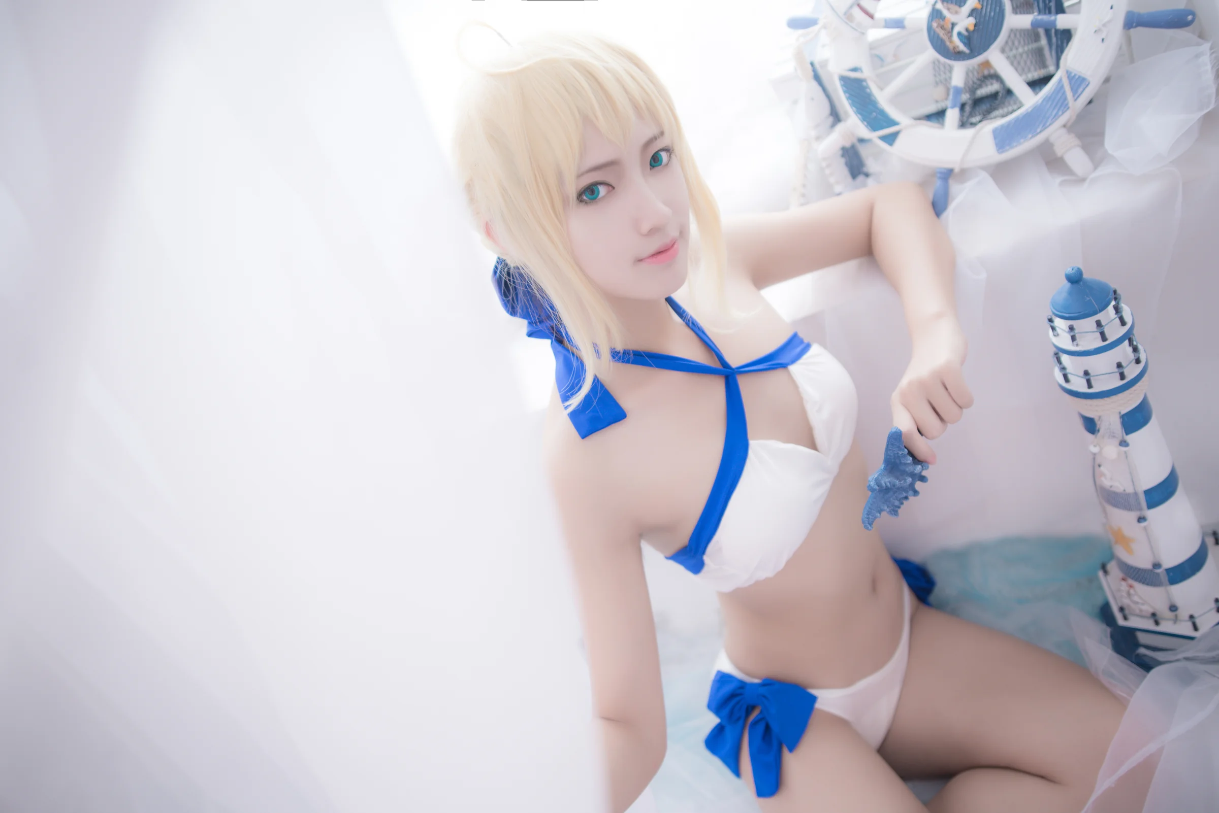 FGO 阿尔托莉亚泳装ver.COS写真
