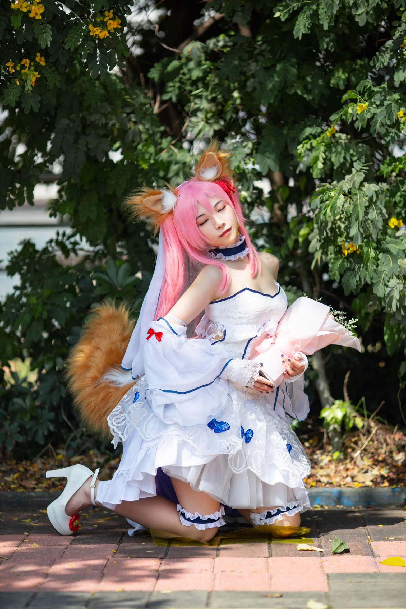 Fate/GrandOrder玉藻前花嫁COS写真