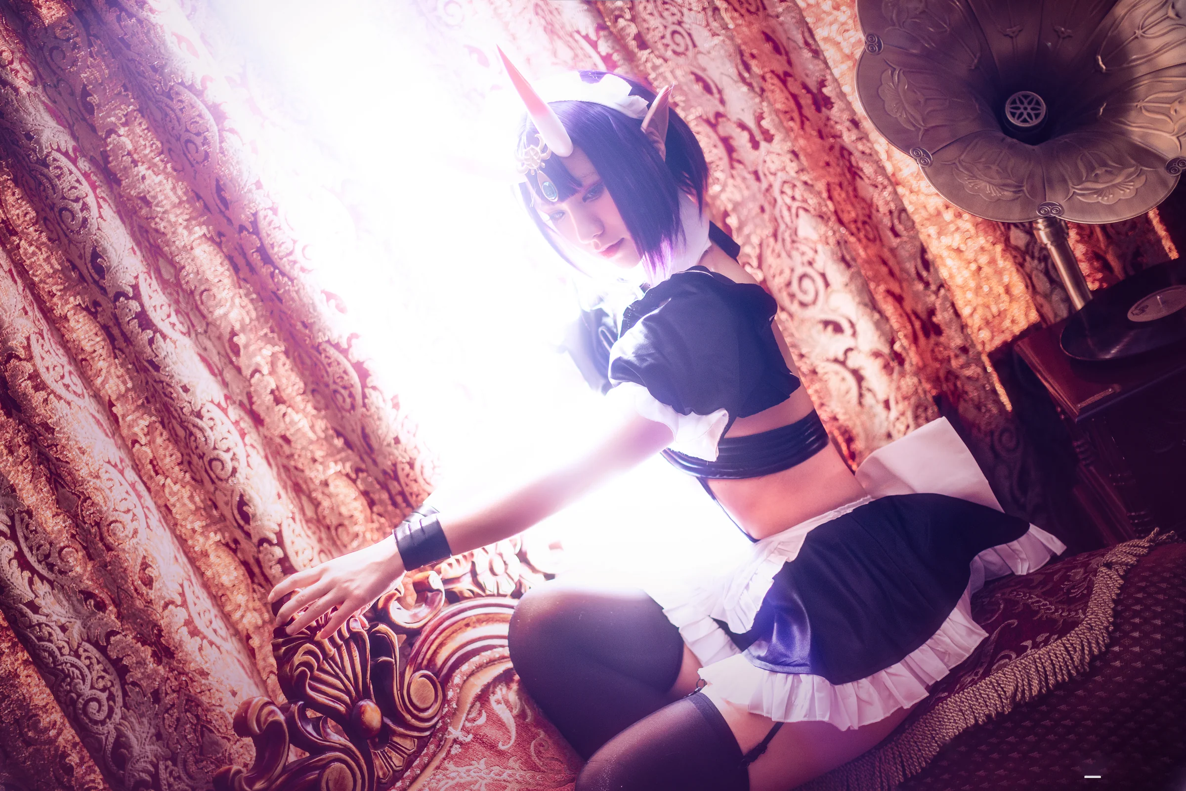 fate/grand order 酒吞童子女仆COS写真