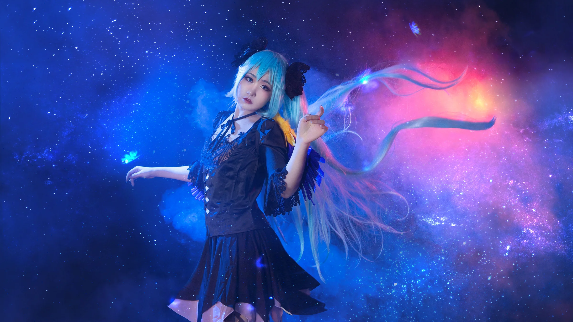 miku哥特装初音 COS写真