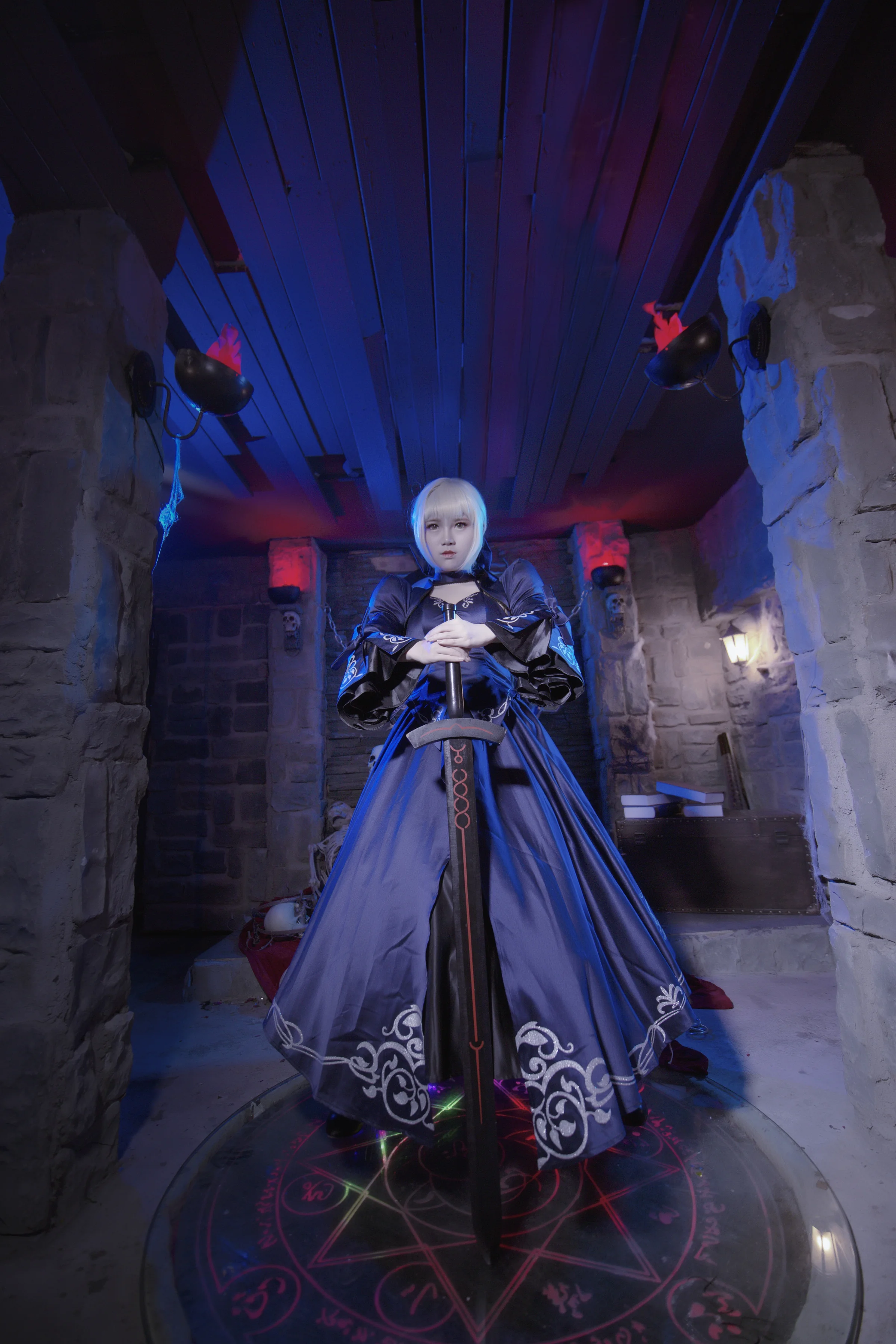 FGO黑saber礼服Ver. COS写真