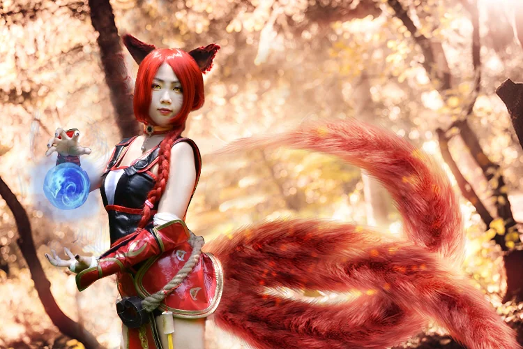 英雄联盟焰尾妖狐阿狸COS写真