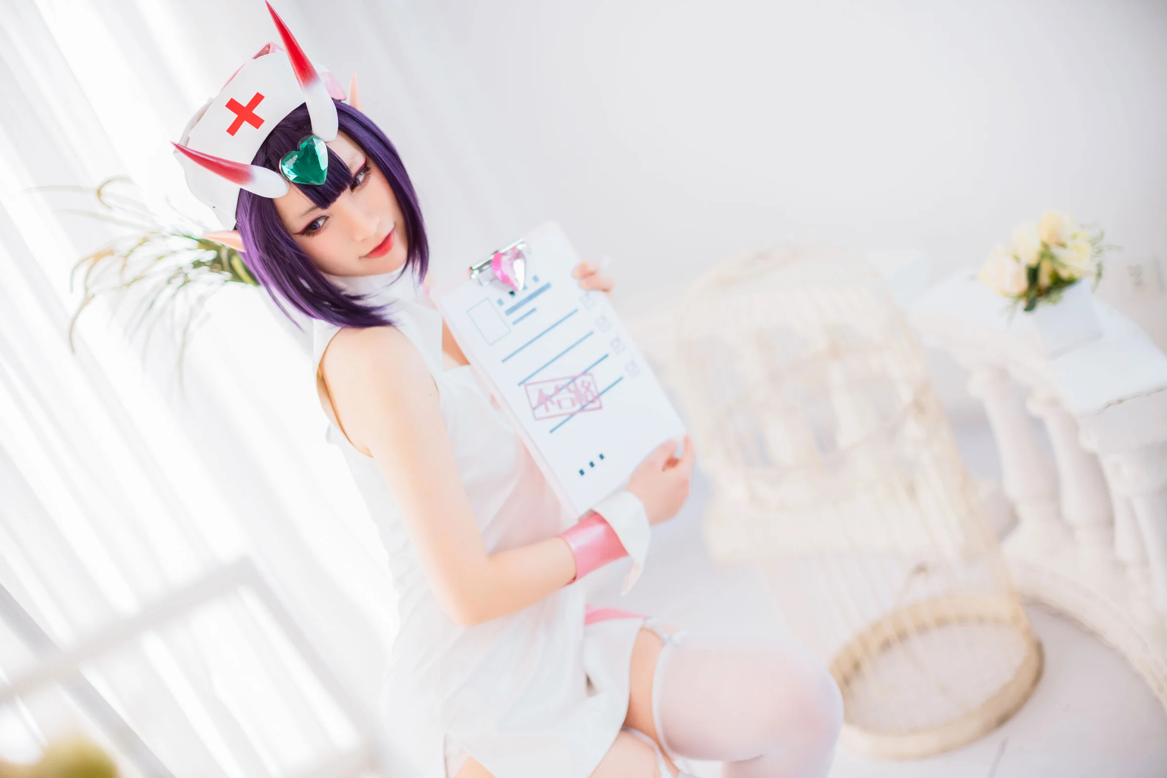 fgo 酒吞童子护士装COS写真
