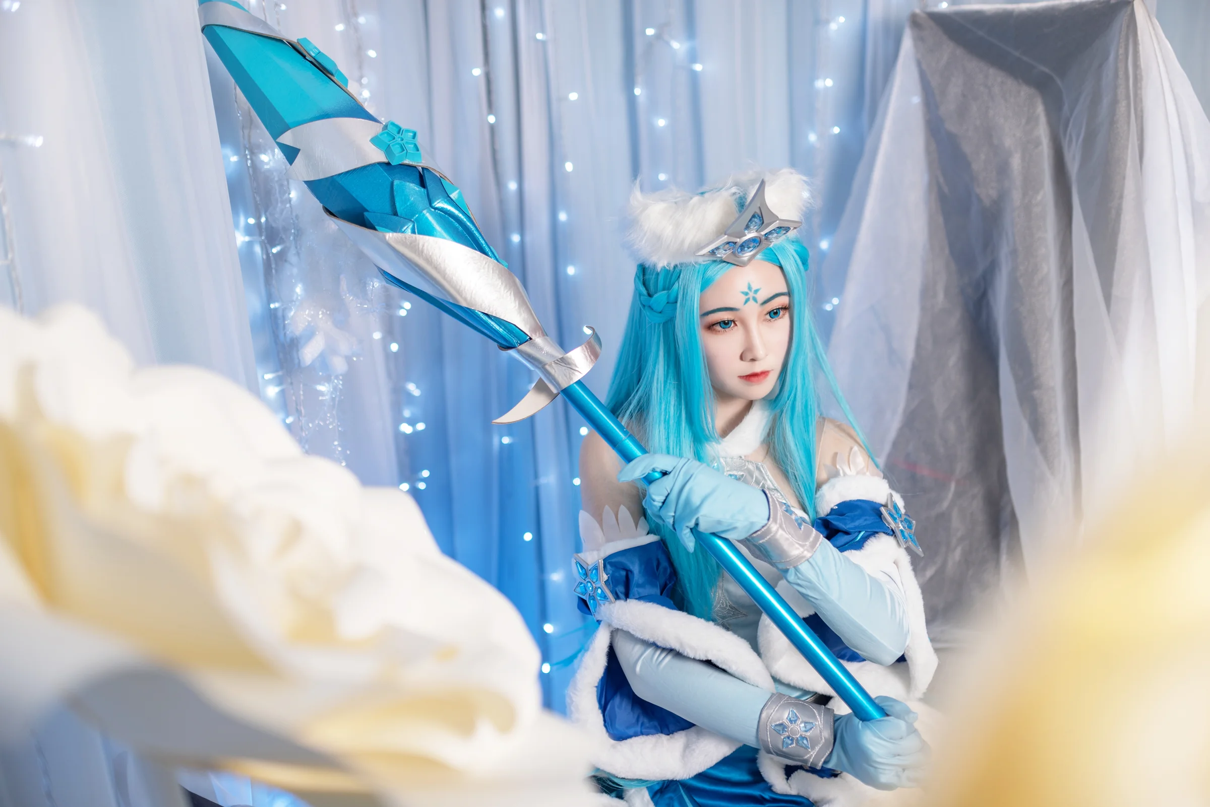 王者荣耀王昭君原皮冰雪之华COS写真正片