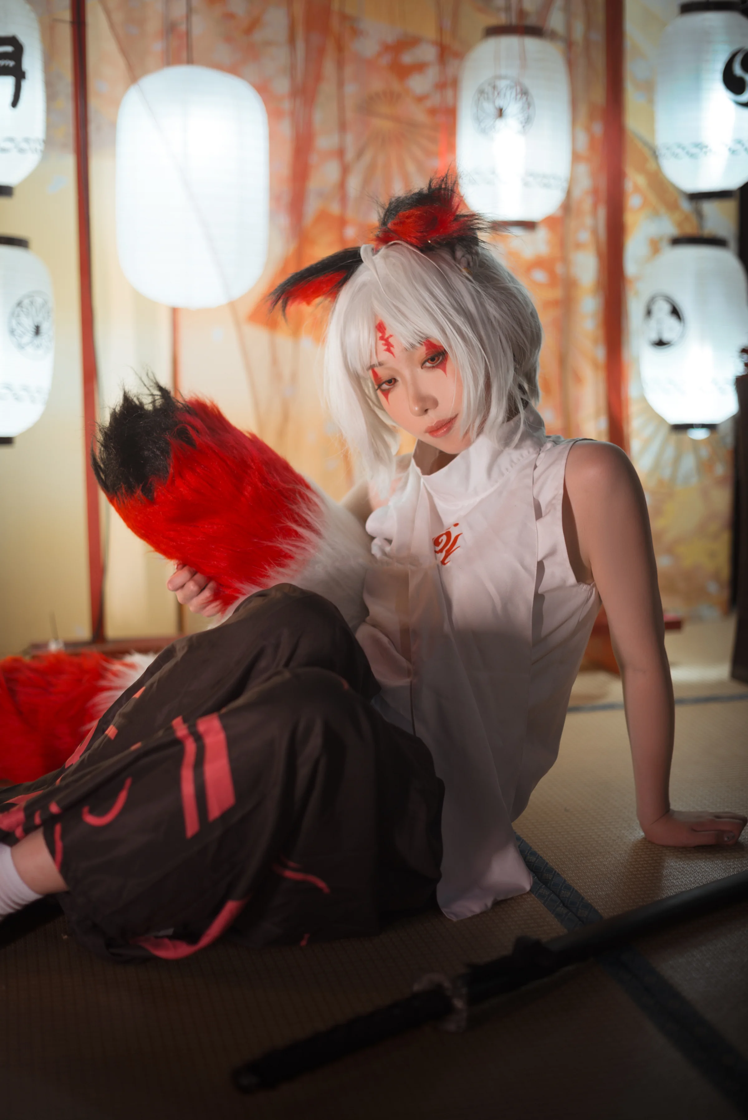 《阴阳师》白藏主COS写真