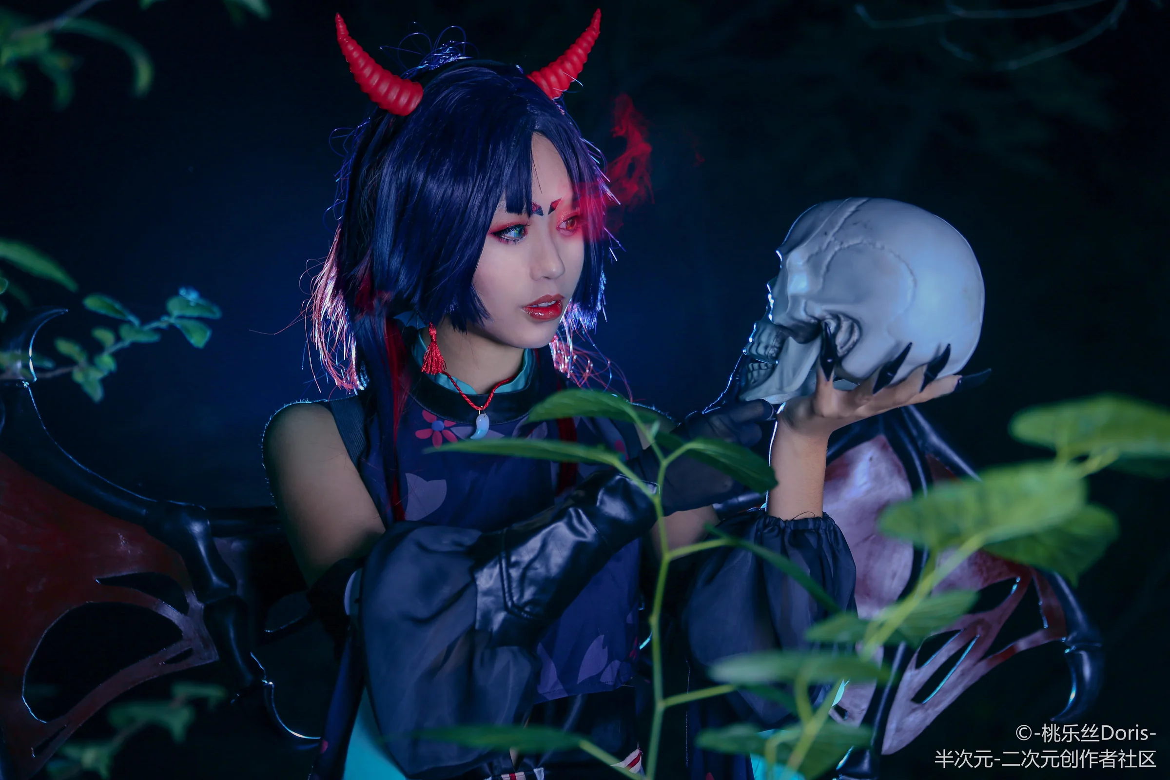 阴阳师吸血姬紫裘碧染COS写真