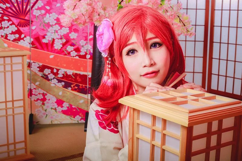LOVELIVE!Maki同人和服COS写真