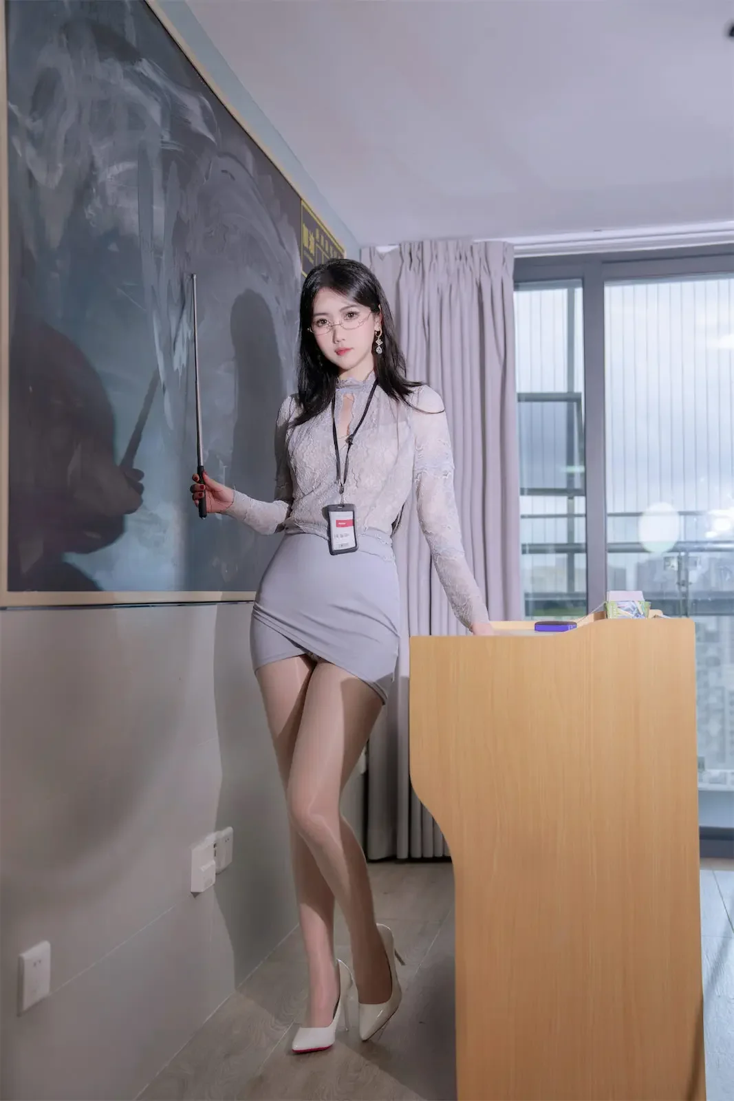 不呆猫 – 亮丝纯欲教师｜高清图片集