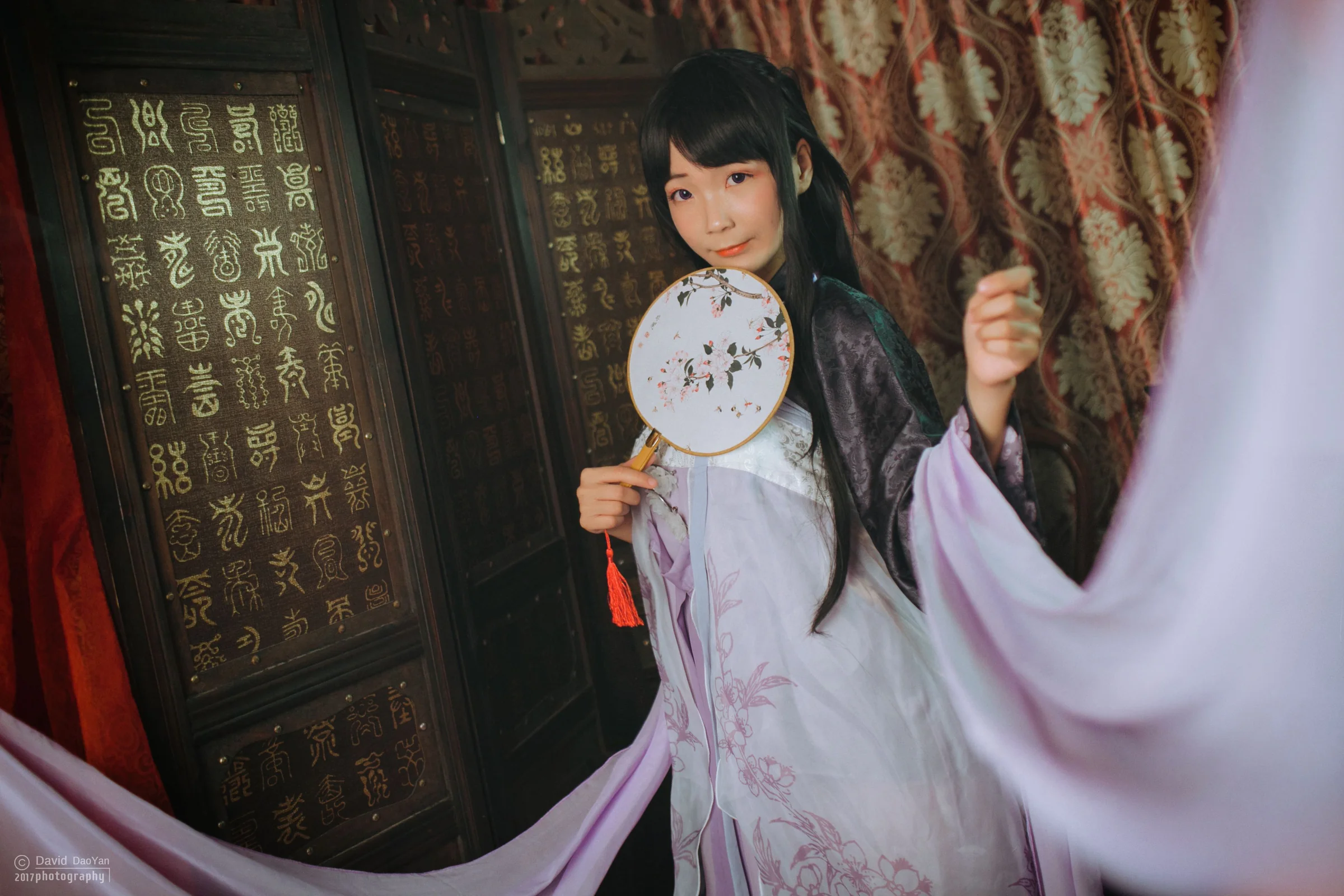 剑网三万花同人汉服襦裙COS写真