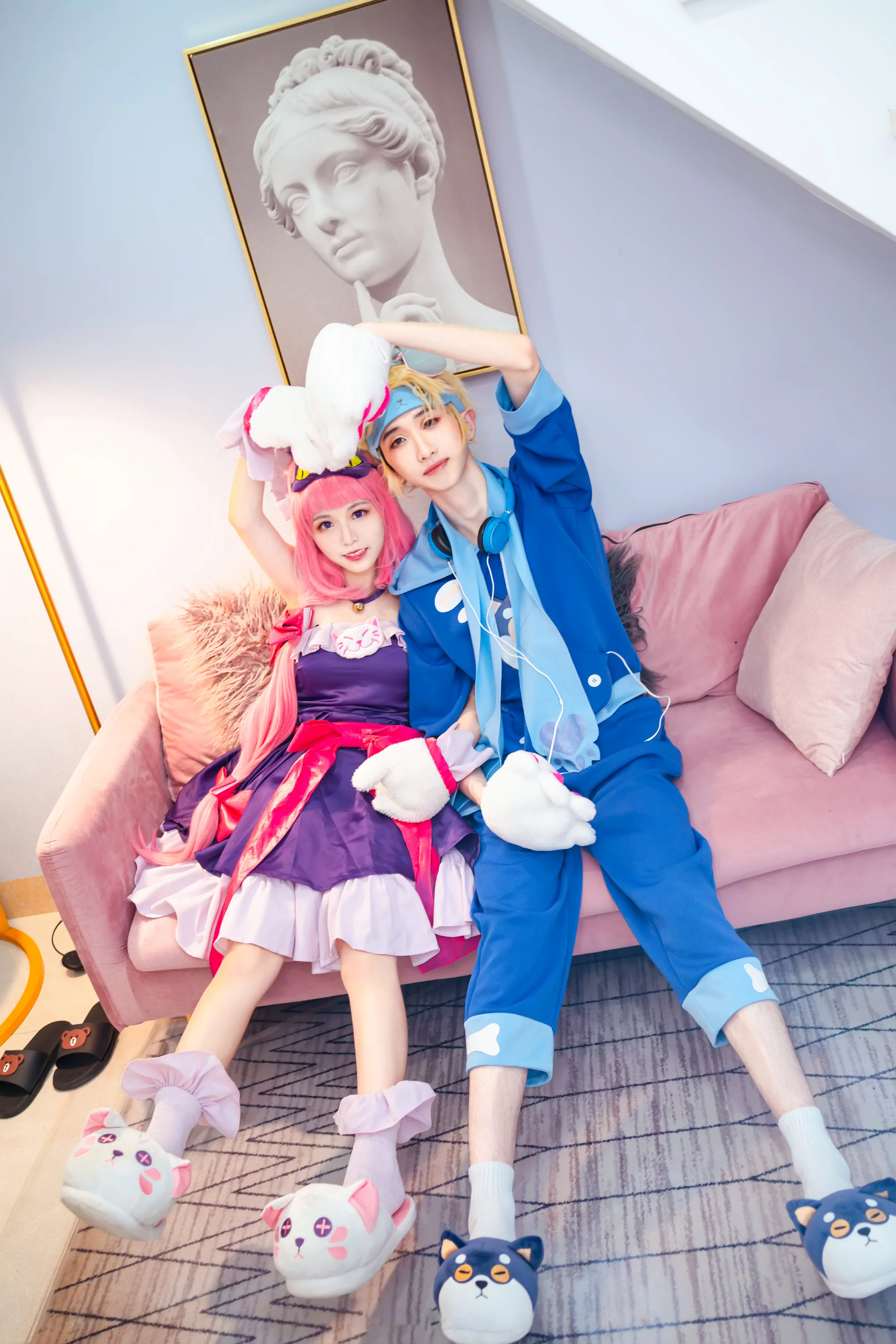 《王者荣耀》孙策×大乔猫狗日记 COS写真
