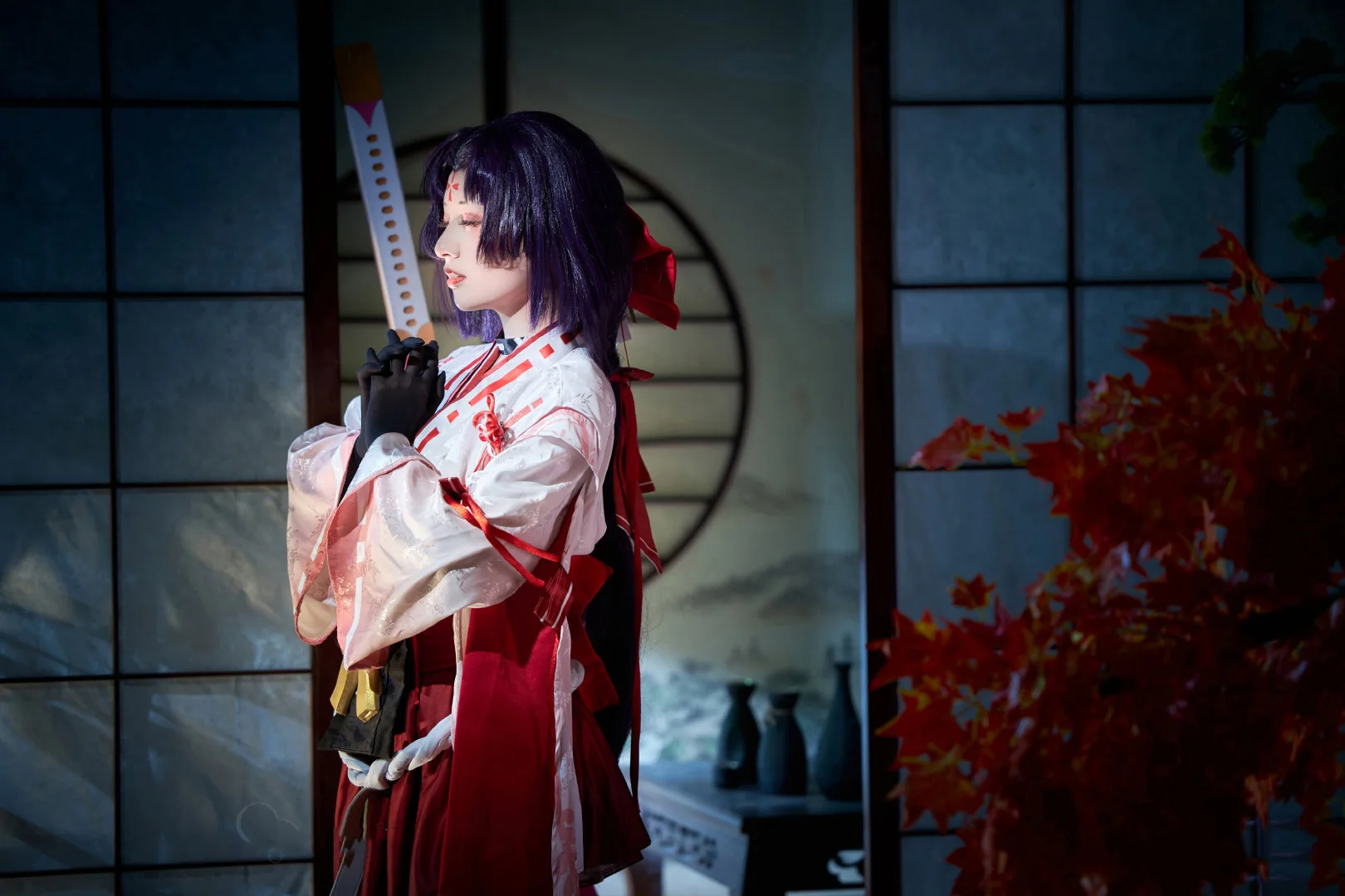 《阴阳师》妖刀姬COS写真