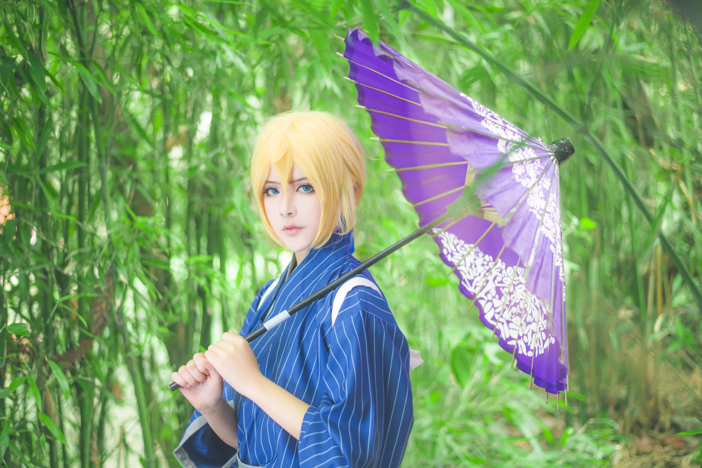 VOCALOID镜音连花色衣手办COS写真