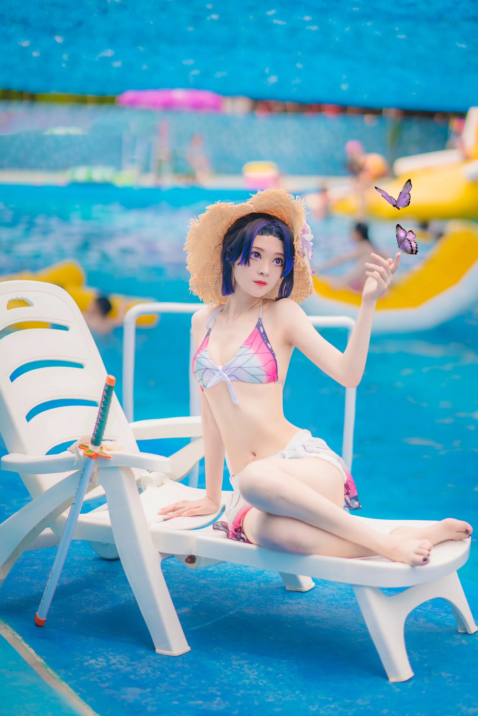 鬼灭同人泳装-蝴蝶忍比基尼COS写真