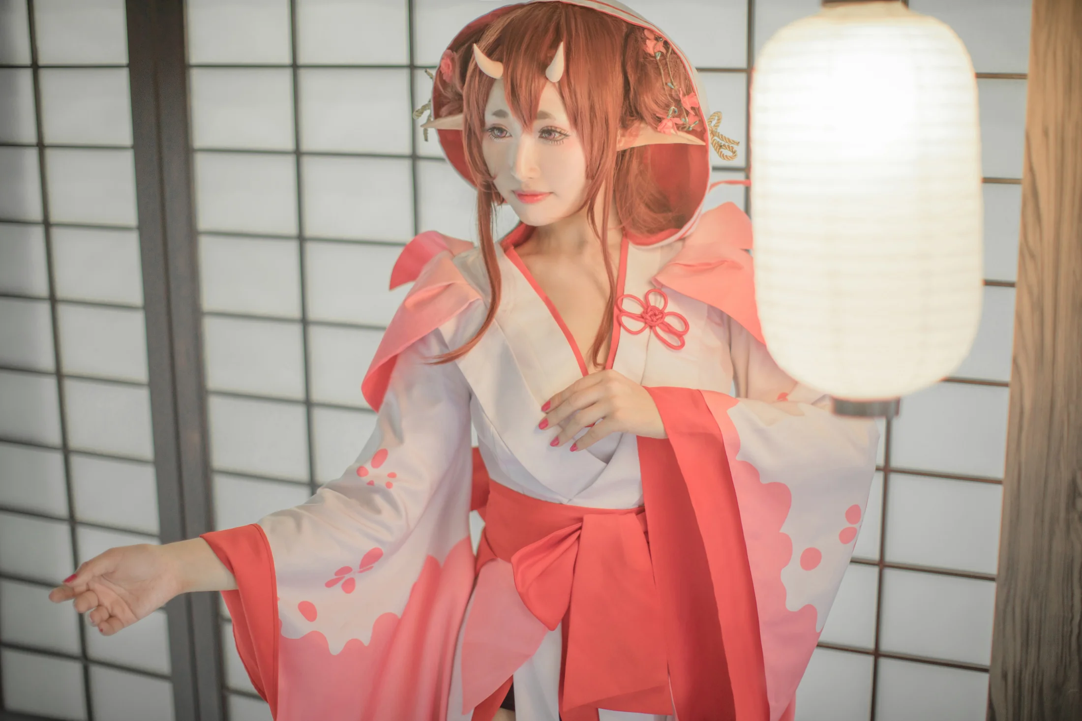 阴阳师手游 桃花妖COS写真