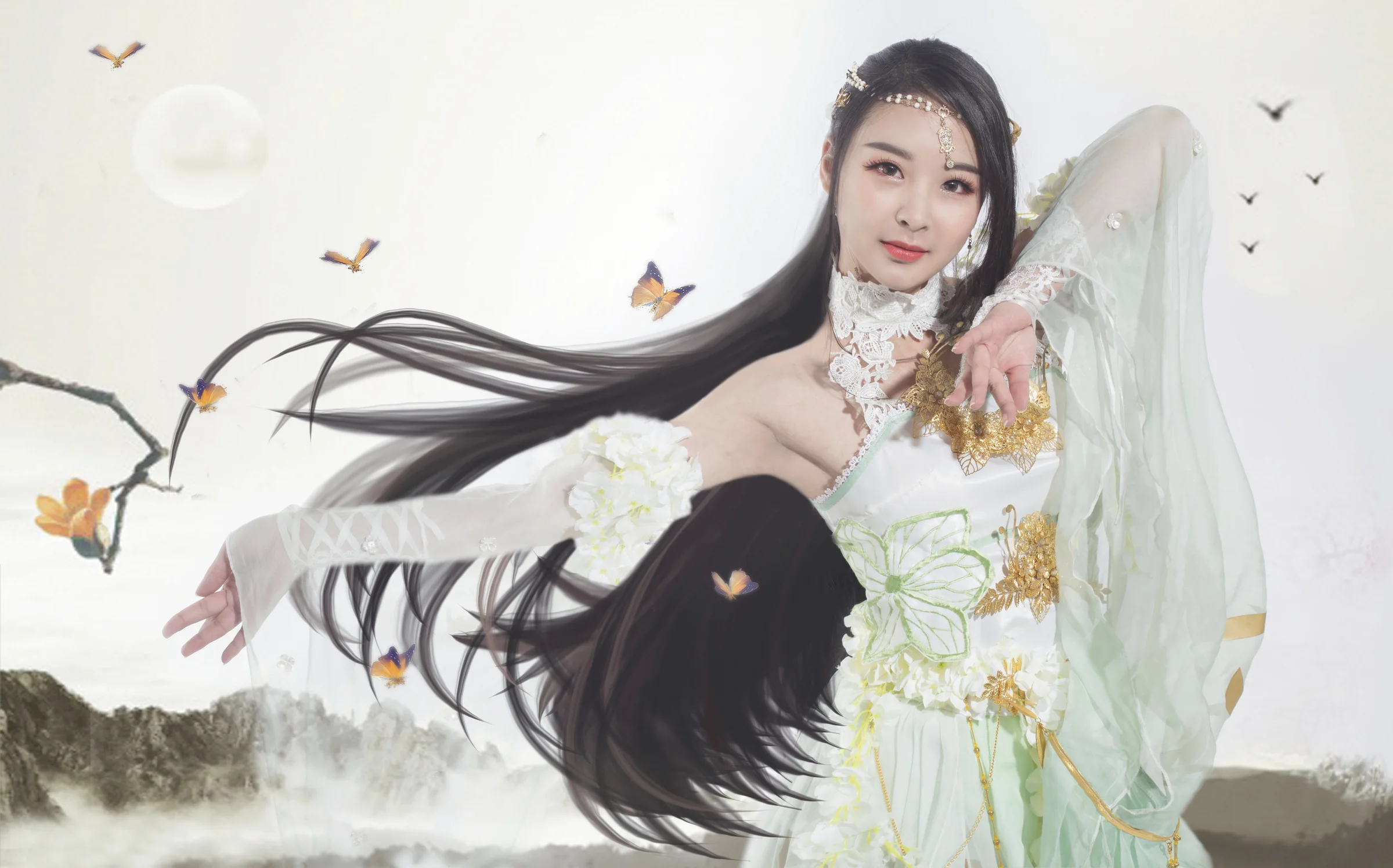 心王·陌上花COS写真陌上人如玉，花开世无双