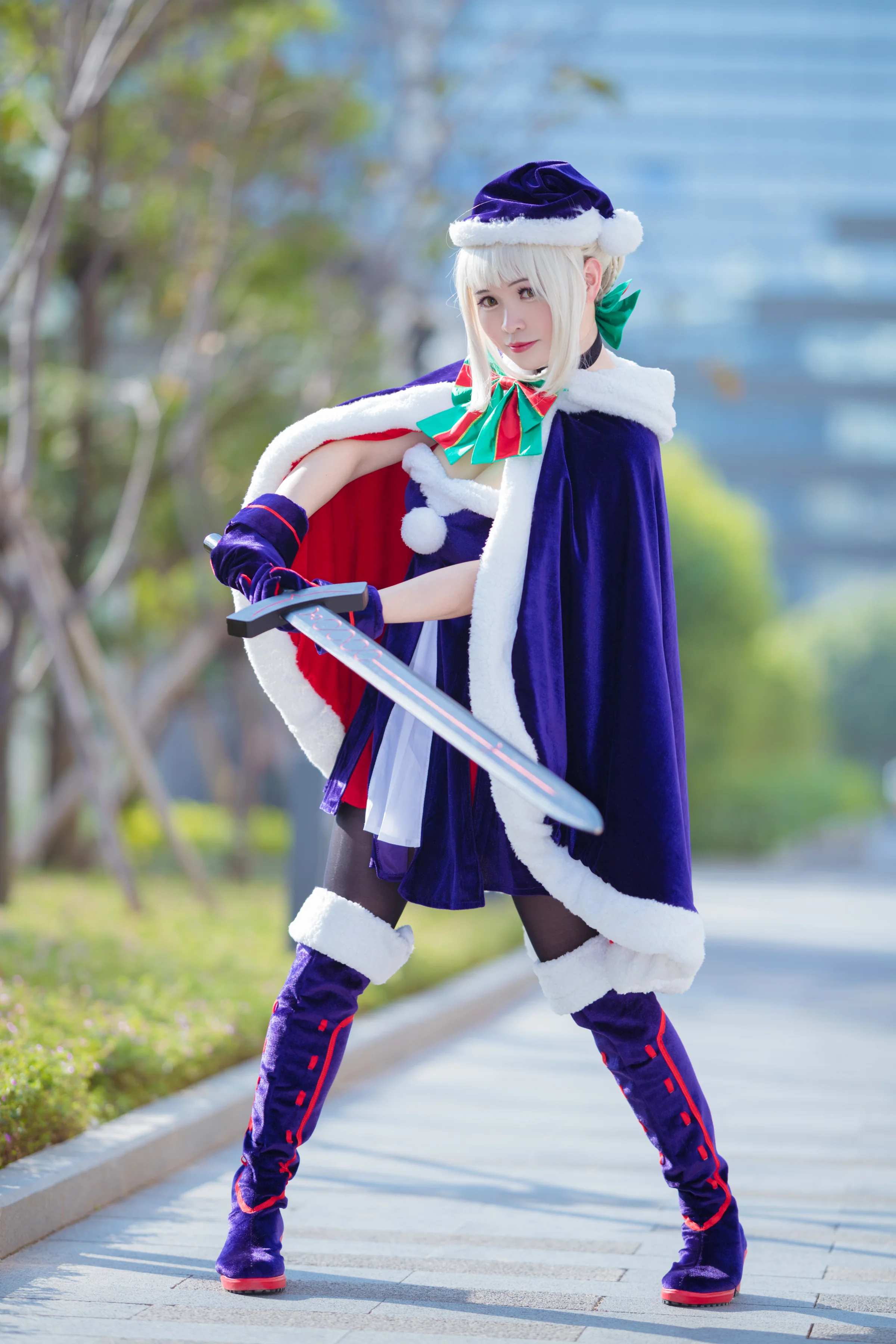 FGO 圣诞阿尔托利亚alter COS写真