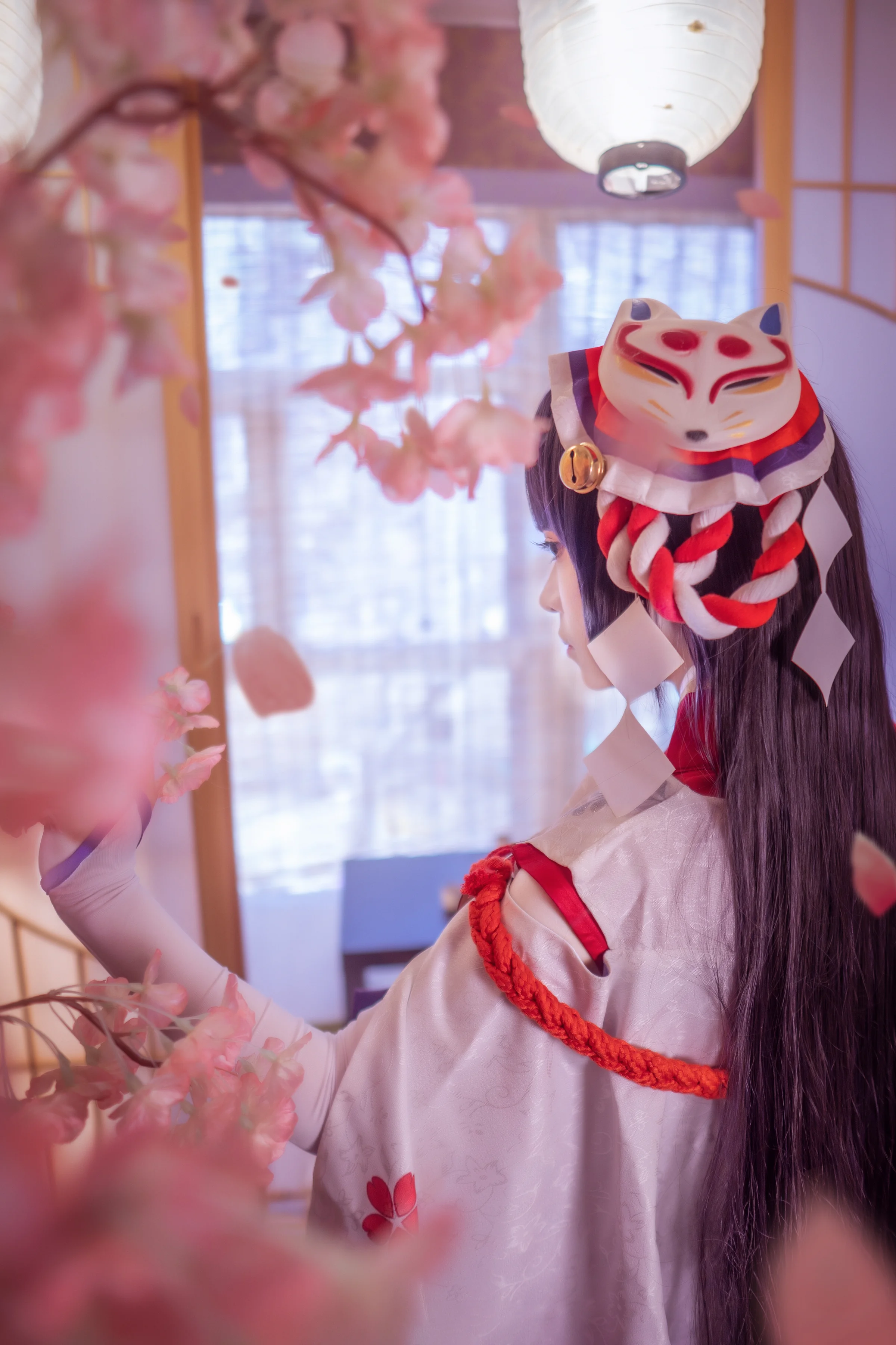 《阴阳师》雪女月见之樱COS写真